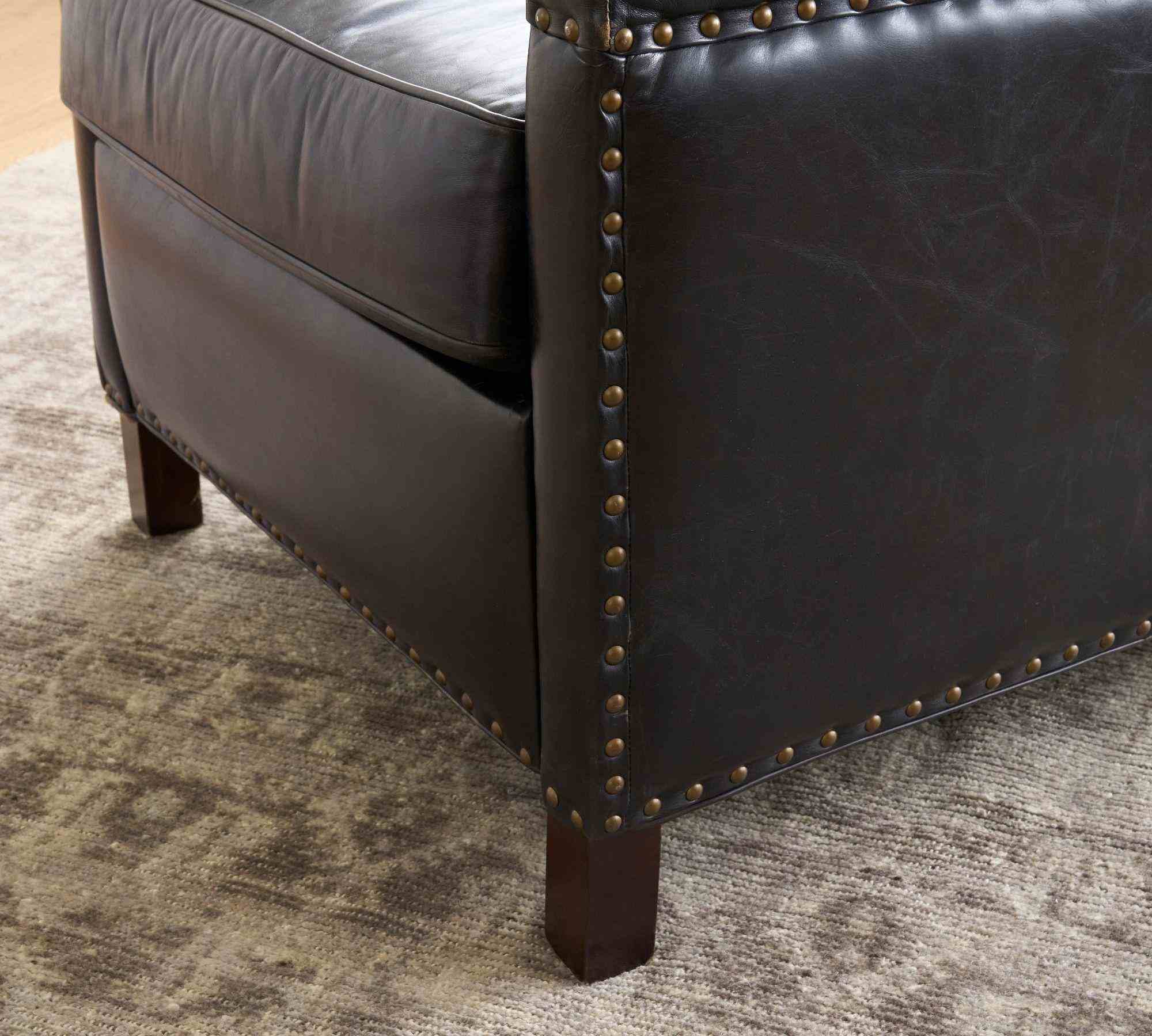 Tyler Leather Square Arm Recliner