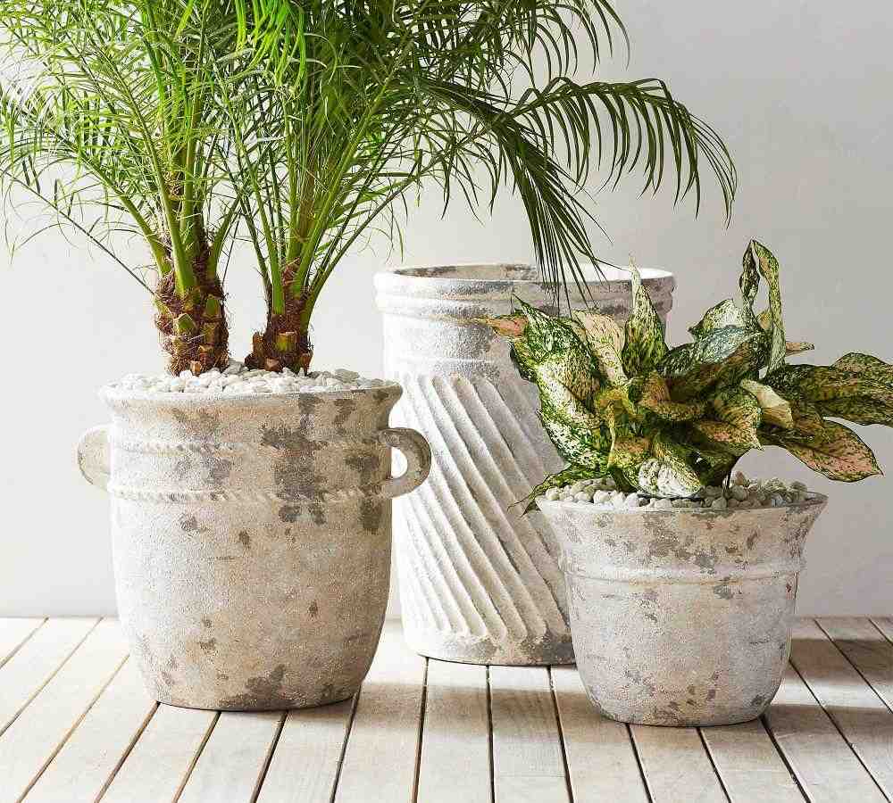 Eclectic Villa Planters