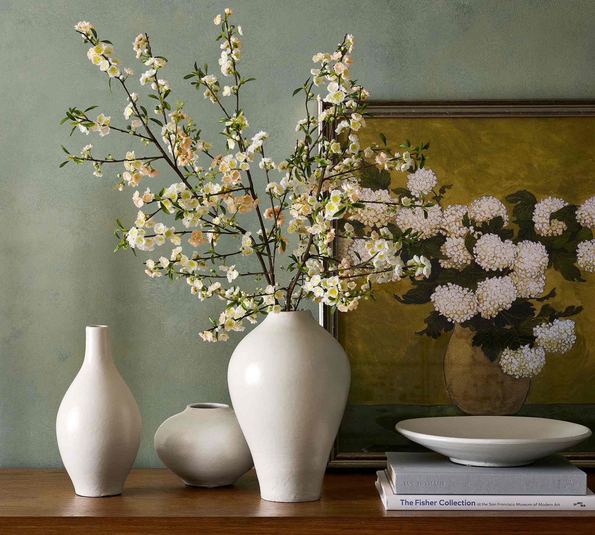 Faux Spirea Branch