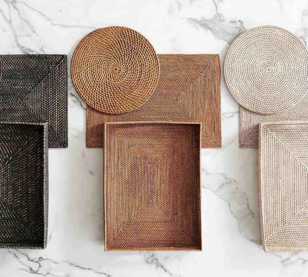 Tava Handwoven Rattan Rectangular Placemat