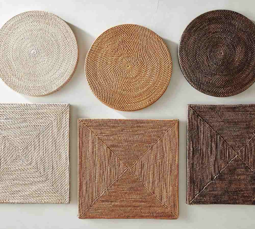 Tava Handwoven Rattan Square Placemat