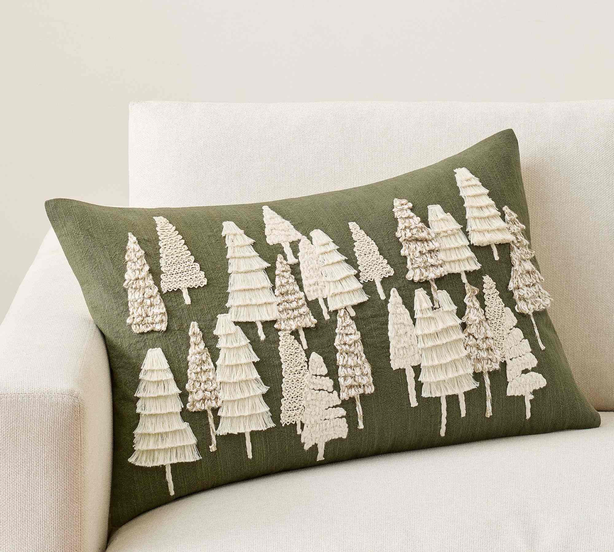 Pottery Barn | Grove Patterned Lumbar Pillow Cover