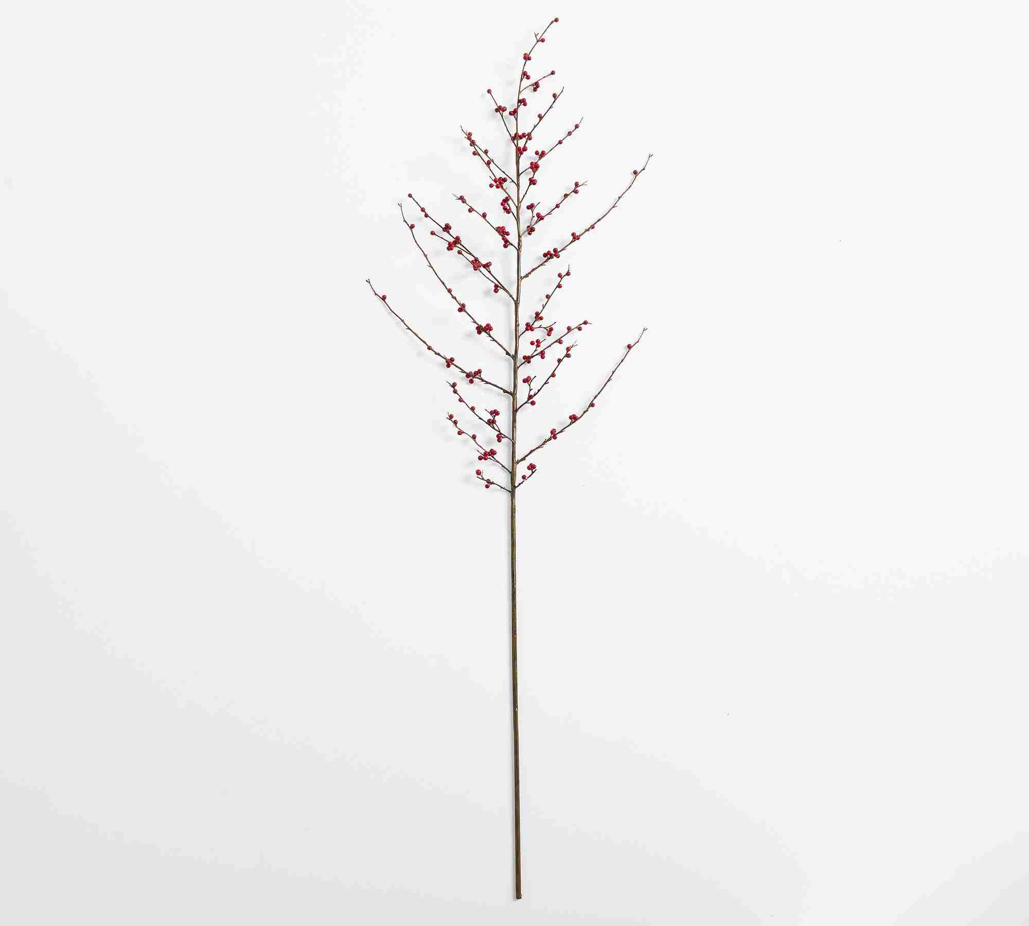 Faux Berry Branch - Red