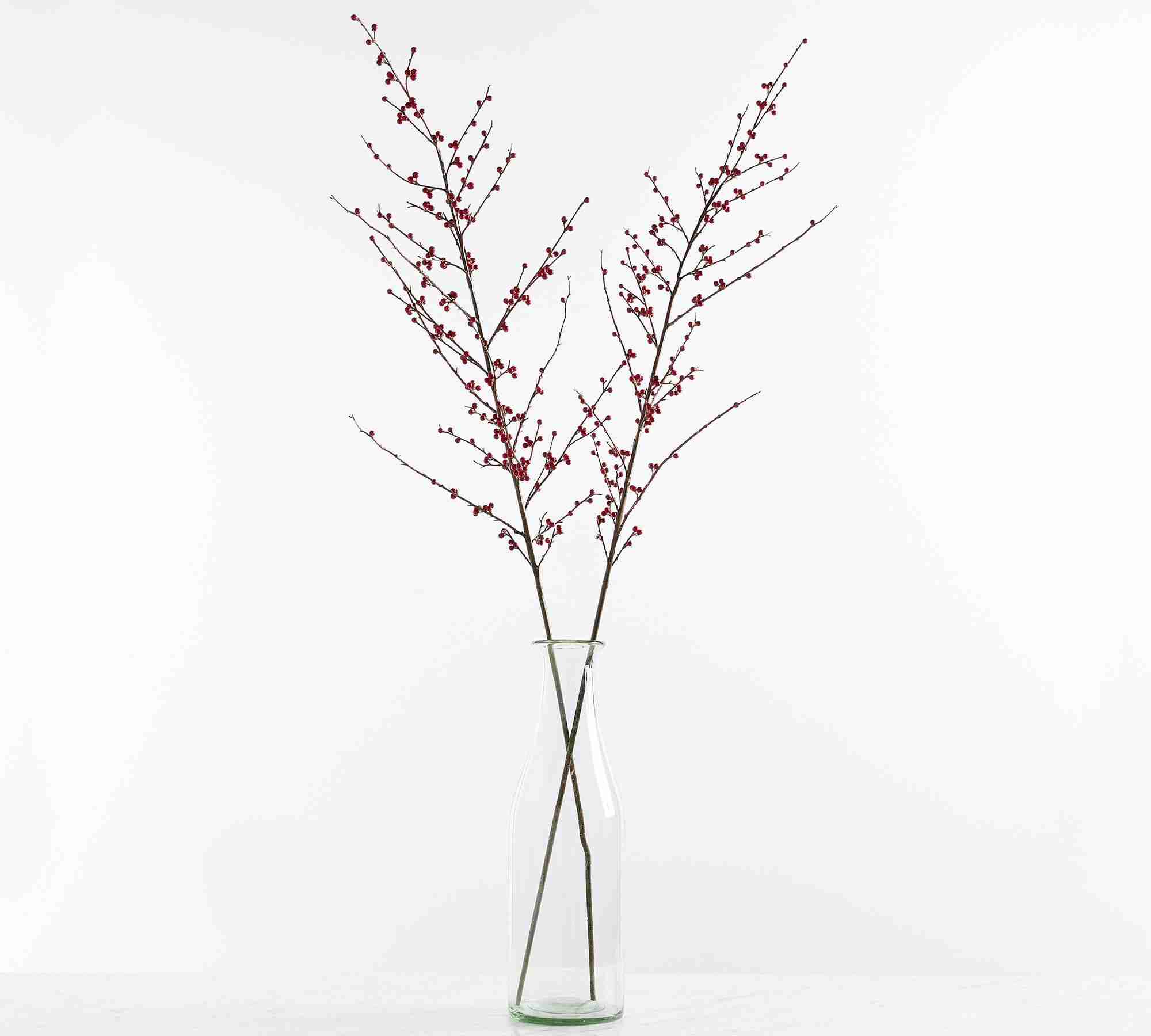 Faux Berry Branch - Red