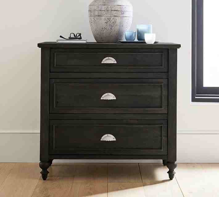 Astoria 32 Inches Nightstand, Rosedale Black