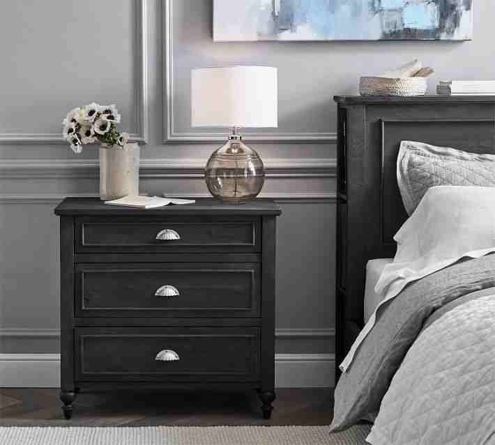 Astoria 32 Inches Nightstand, Rosedale Black