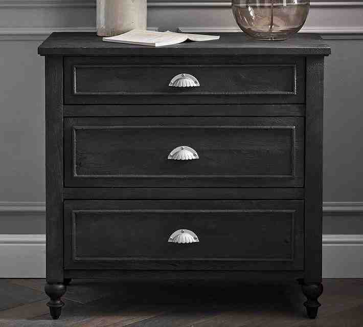 Astoria 32 Inches Nightstand, Rosedale Black