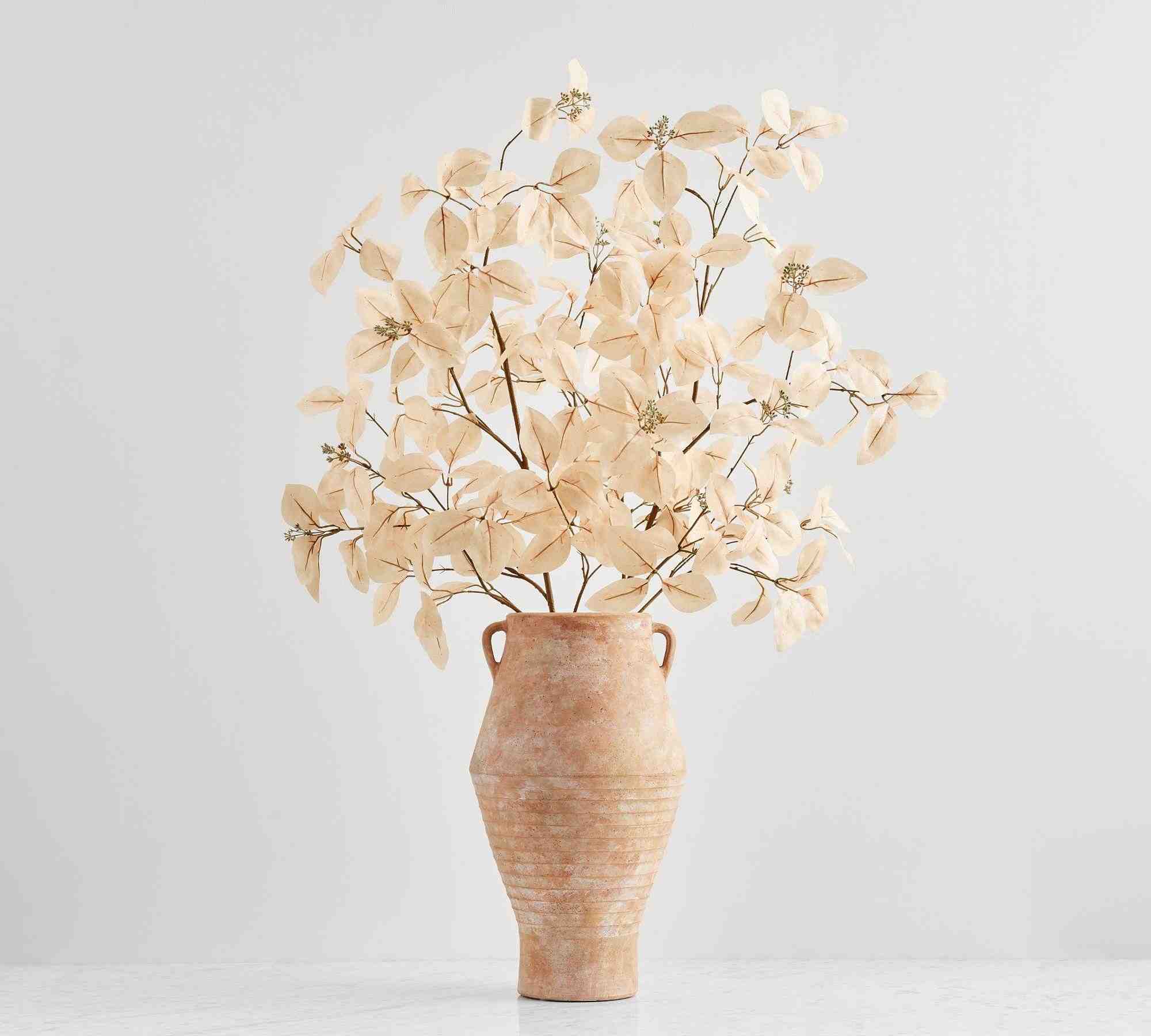 Faux Dry Fall Leaf Branch
