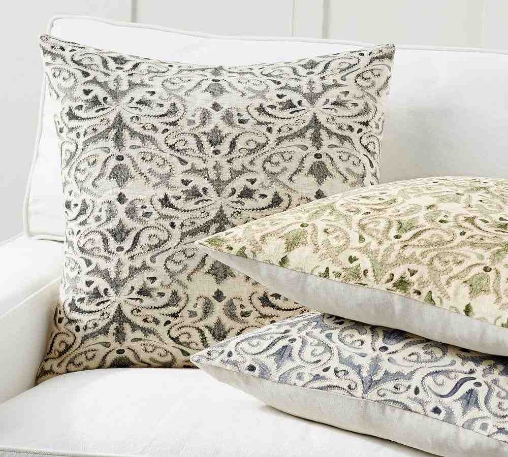 Reilley Linen Embroidered Pillow Covers
