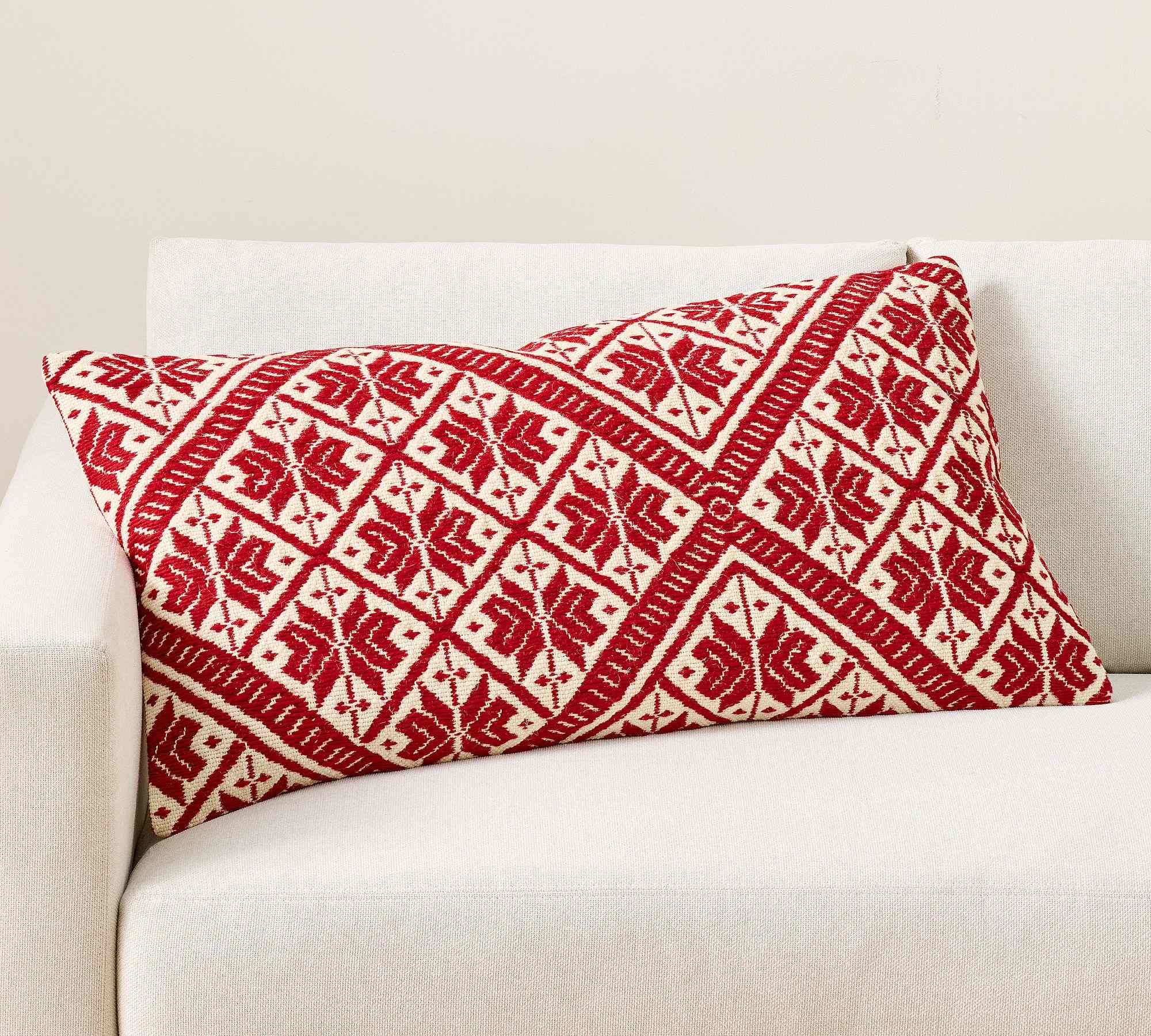 Pottery Barn | Snowflake Woven Lumbar Pillow