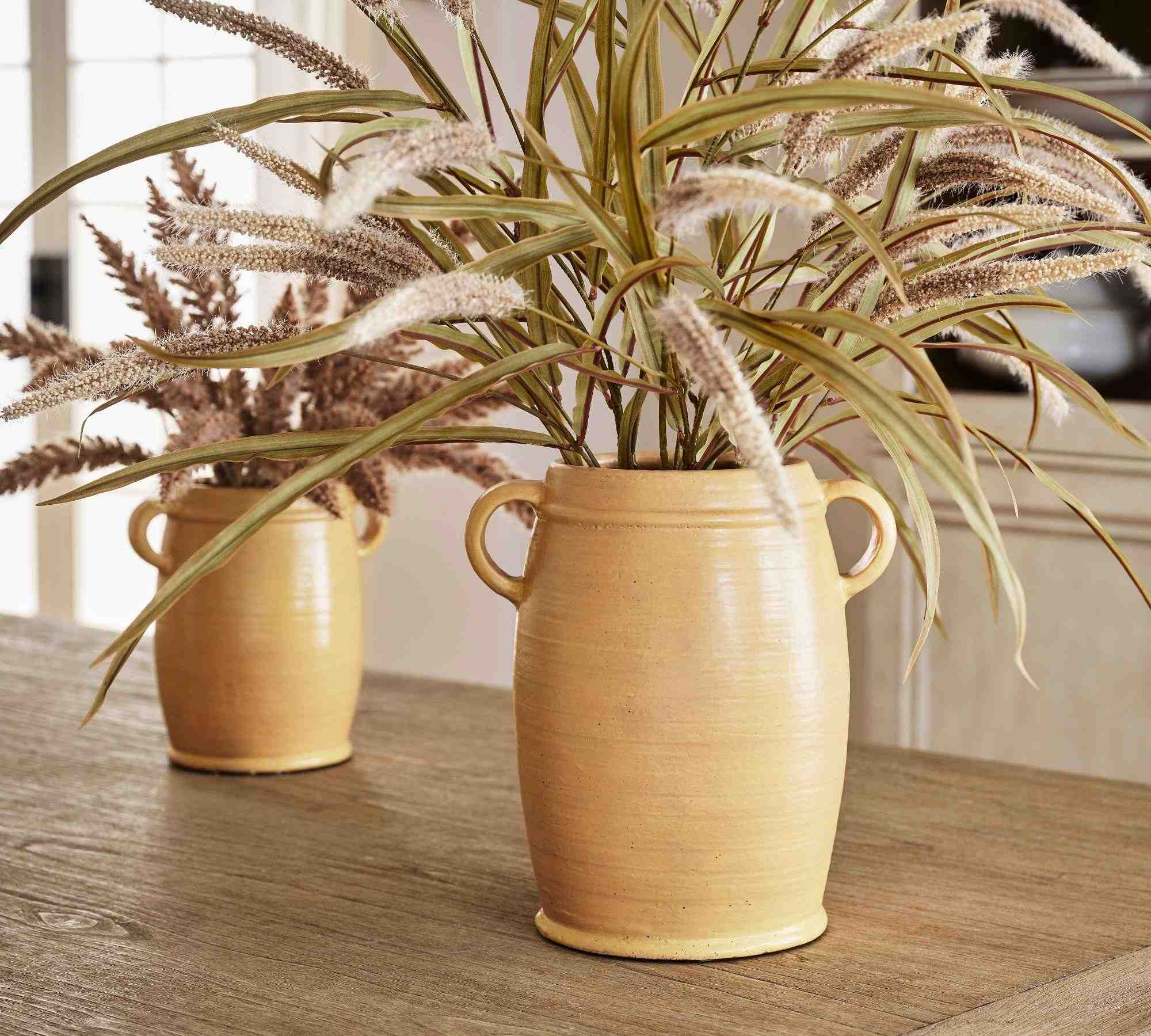 Handcrafted Lachman Crock Vases