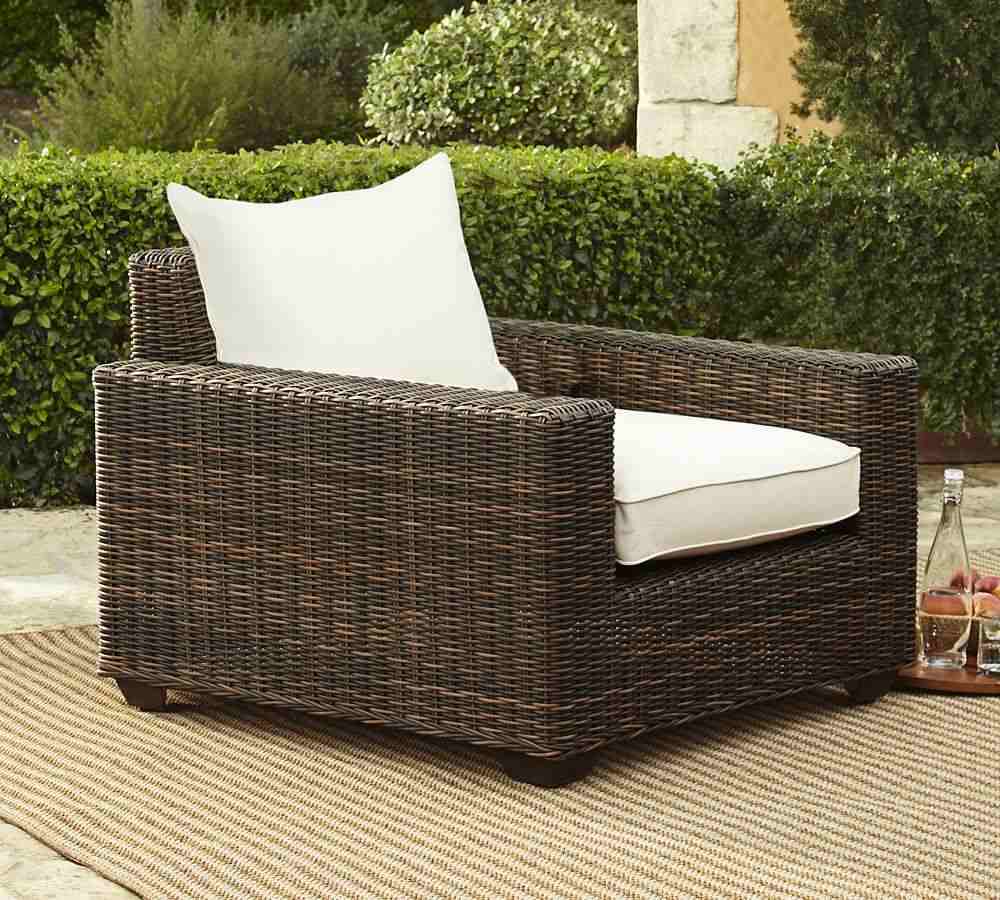 Torrey All-Weather Wicker Square Arm Lounge Chair- Espresso