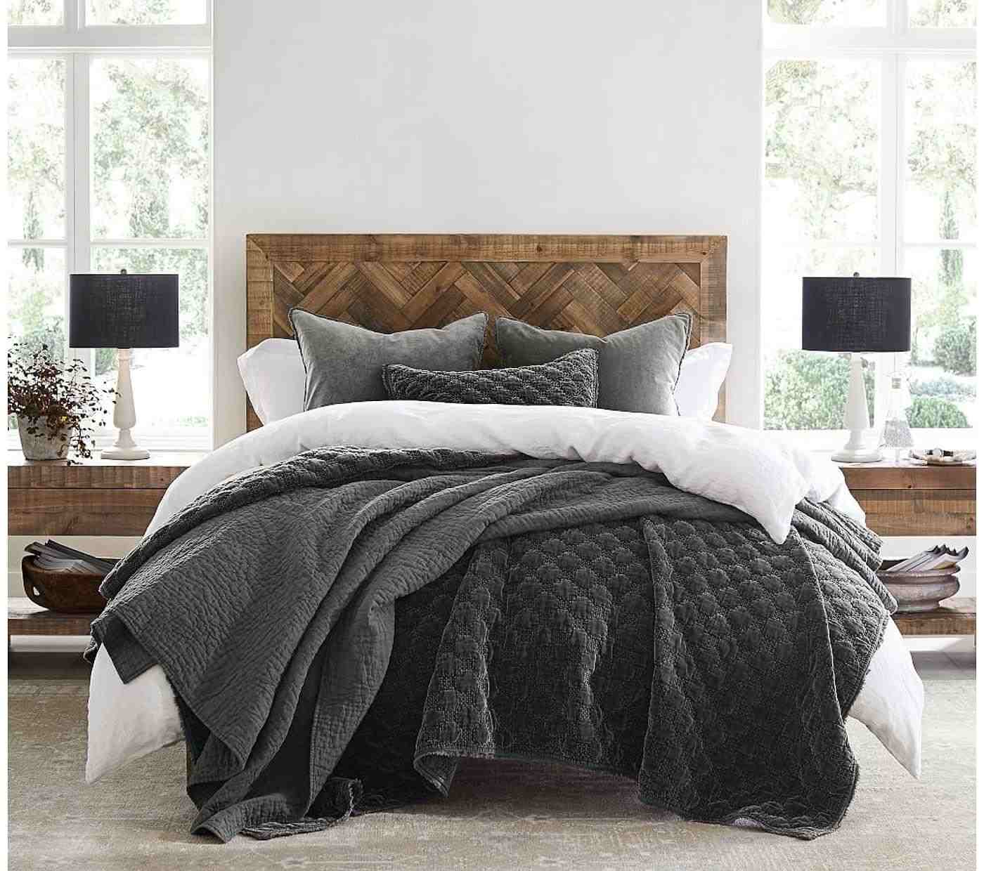 Velvet Lattice Quilt & Shams