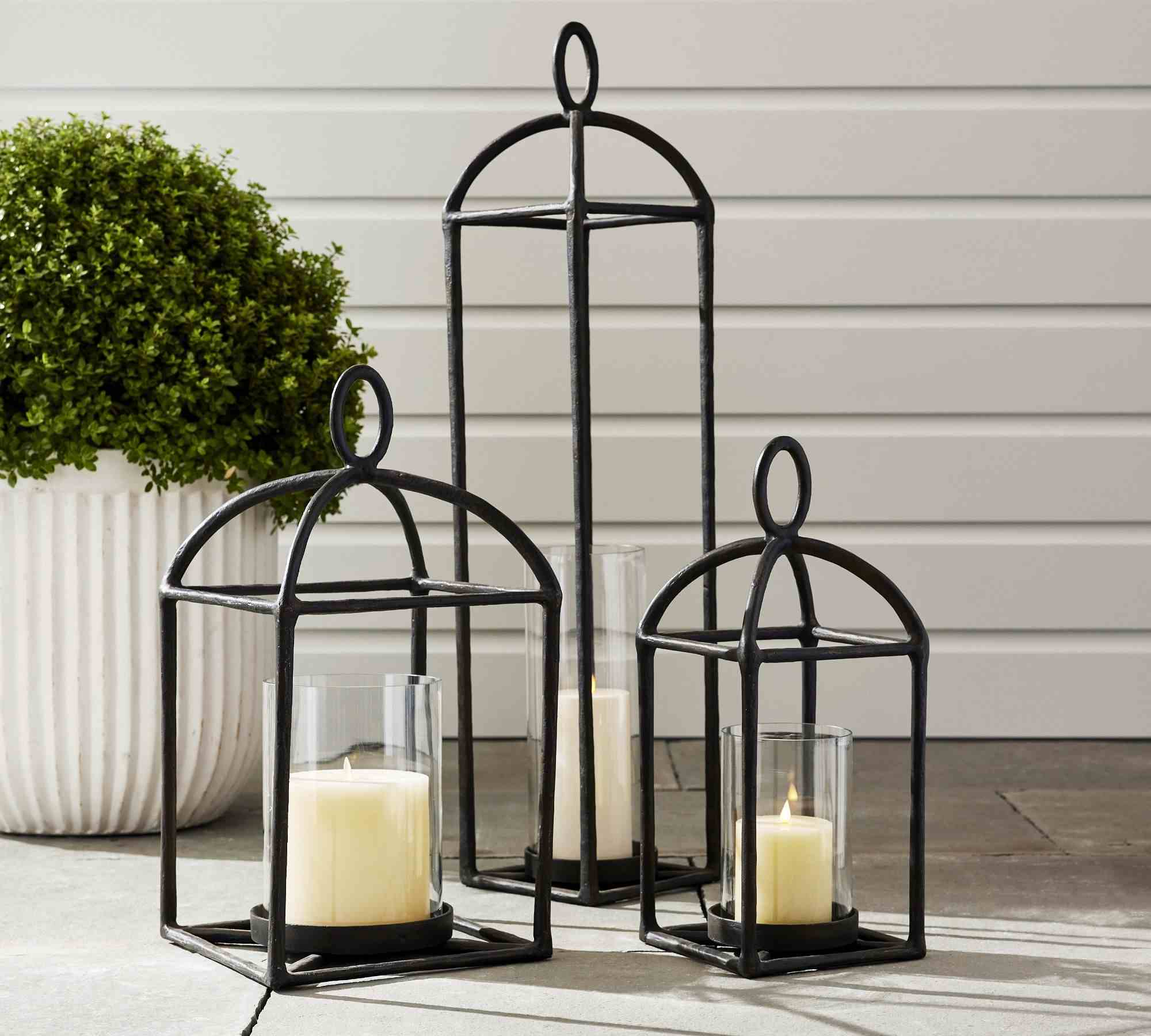 Pottery Barn | Fallon Forged-Iron Outdoor Lantern
