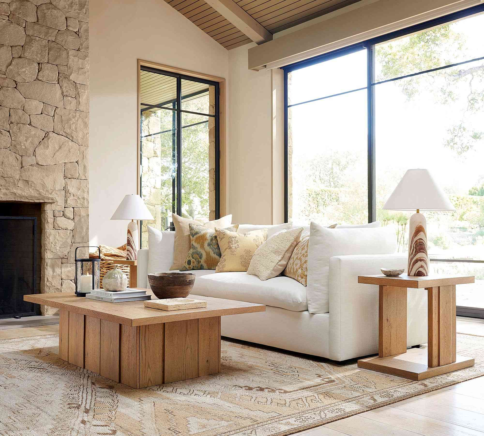 Aldon Rectangular Plinth Coffee Table (58")