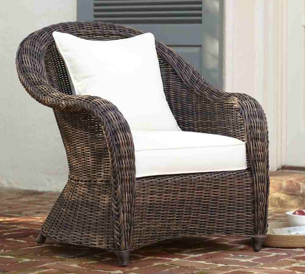 Torrey Indoor-Outdoor All-Weather Wicker Roll Arm Lounge Chair- Espresso
