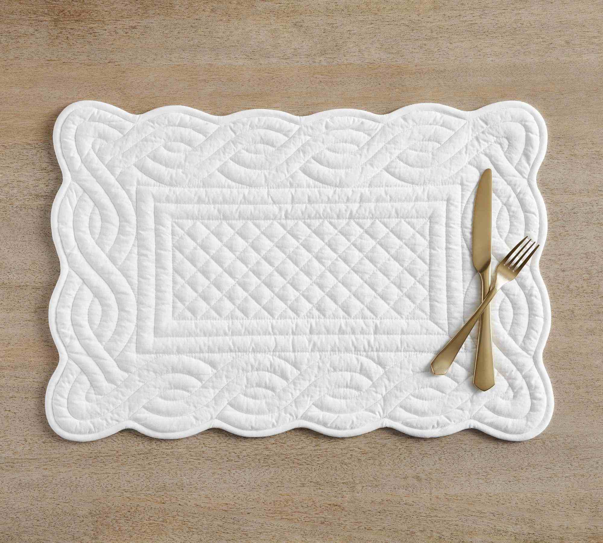 Heirloom Quilted Placemats - Set of 4