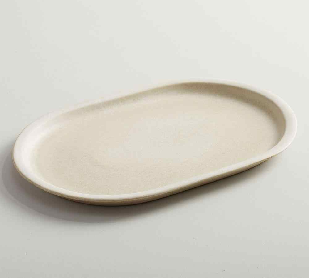 Mendocino Stoneware Serving Platter- XL - Ivory