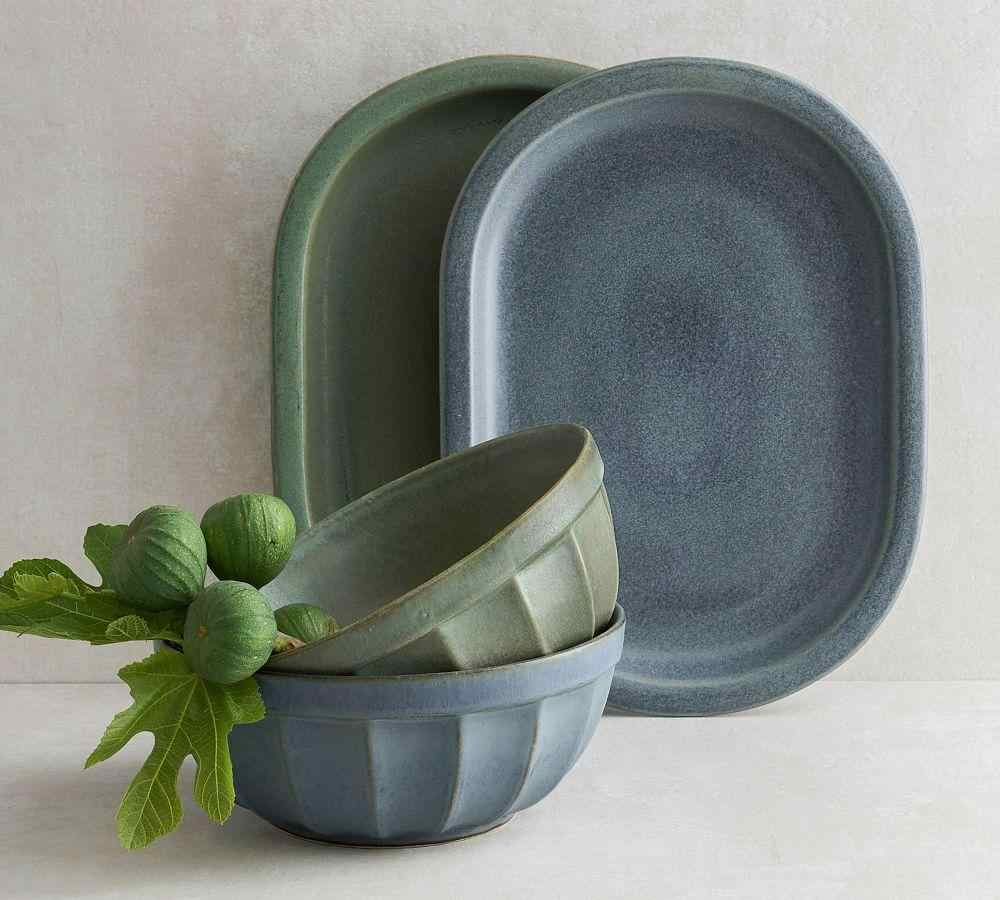 Mendocino Stoneware Serving Platter- XL - Ivory