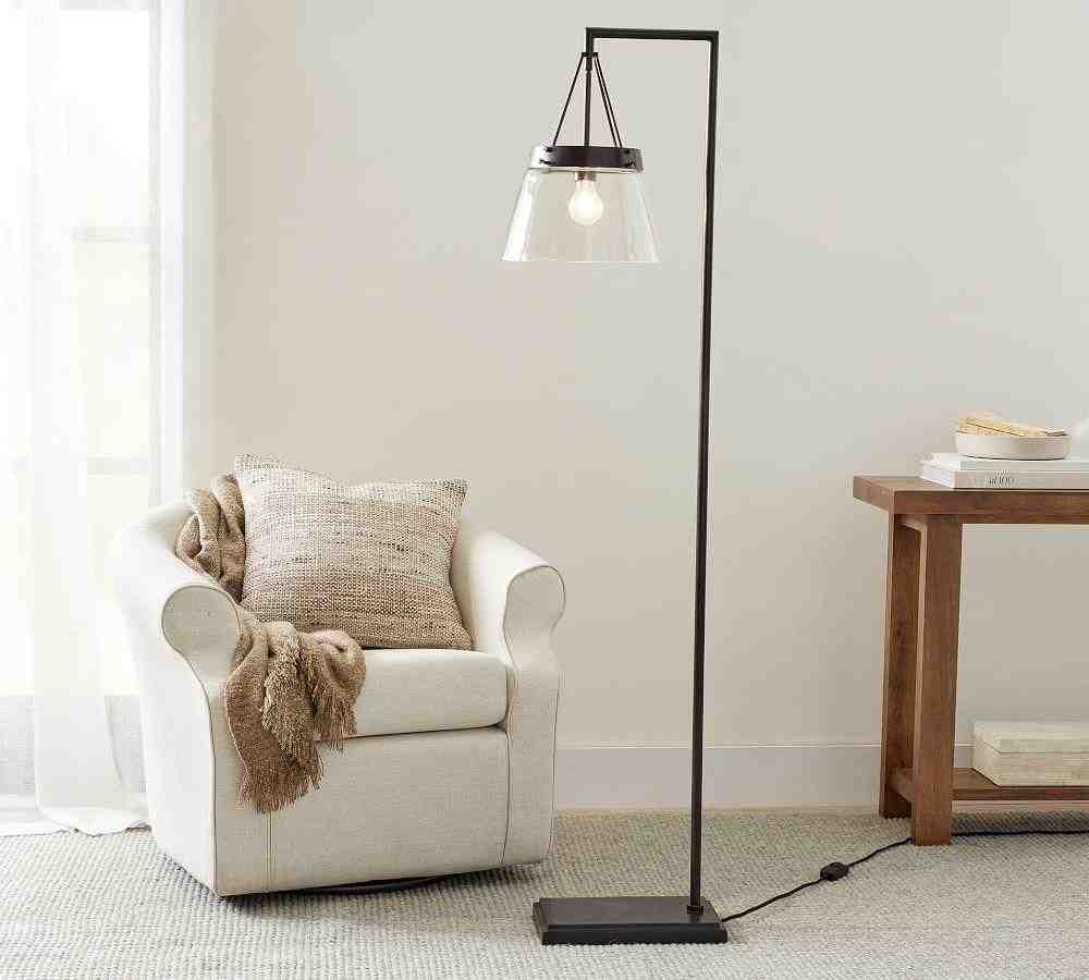 Caldwell Flared Recycled Glass Floor Lamp