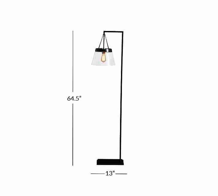 Caldwell Flared Recycled Glass Floor Lamp