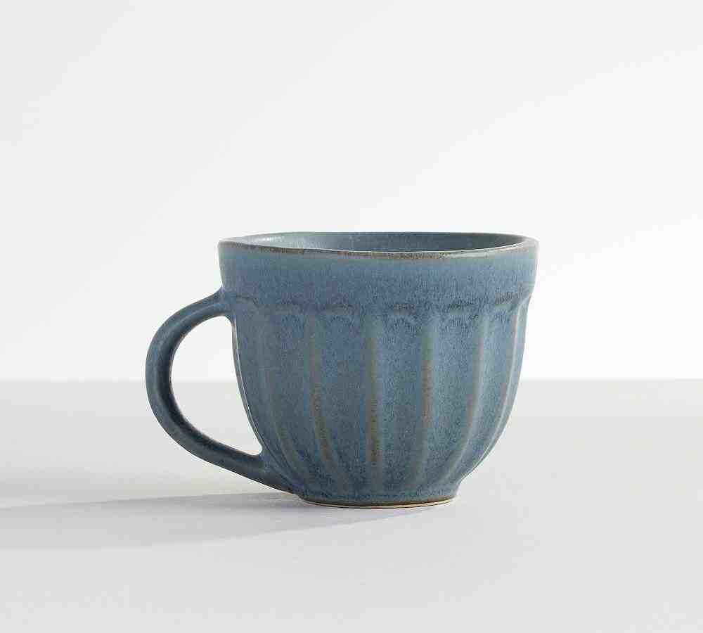 Mendocino Stoneware Mugs- Set of 4 - Indigo Blue