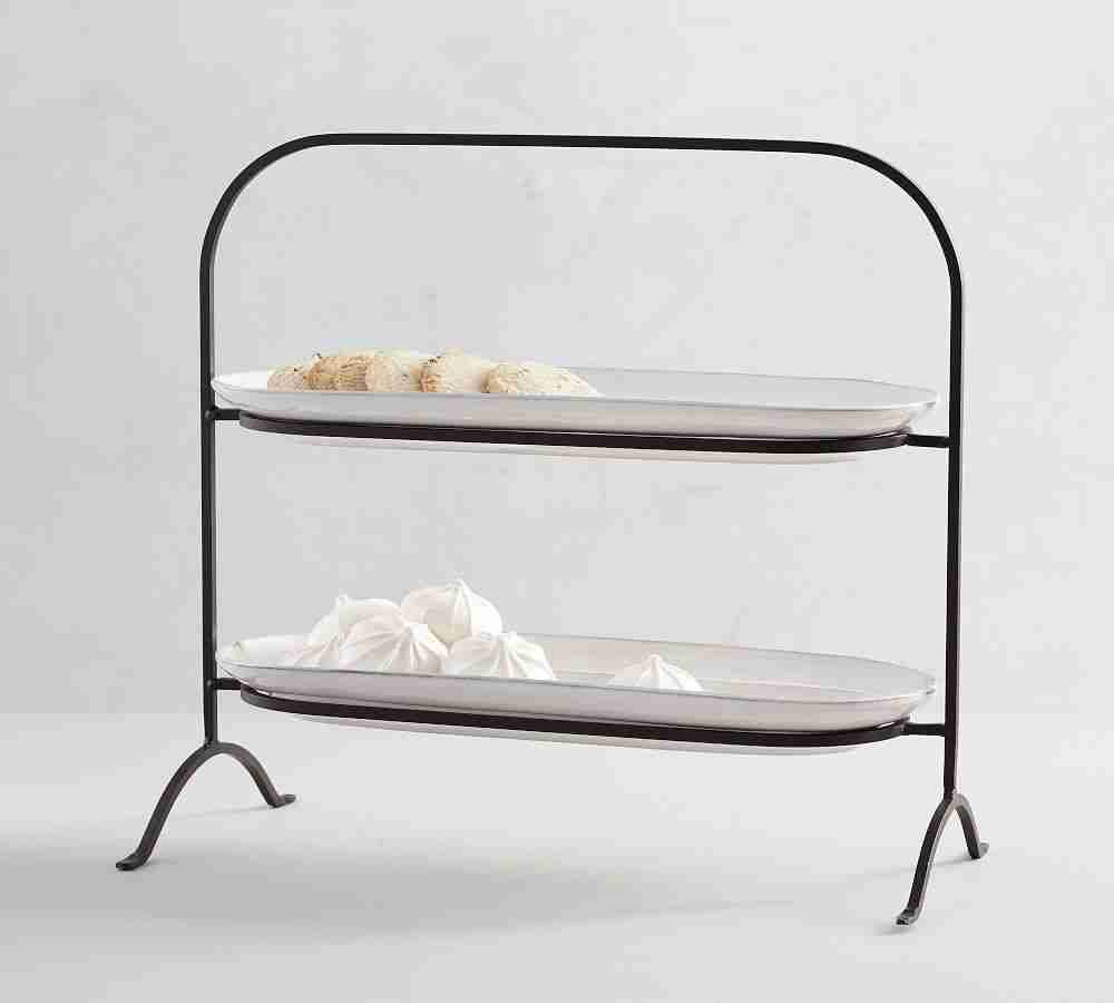 Cambria Stoneware Tiered Stand