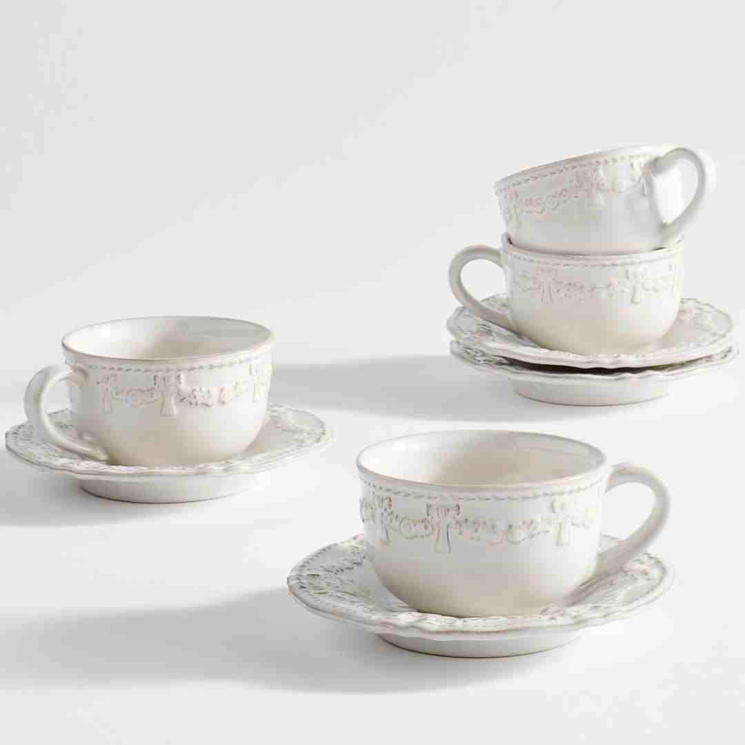 Deepika Teacup & Saucer - Set of 4