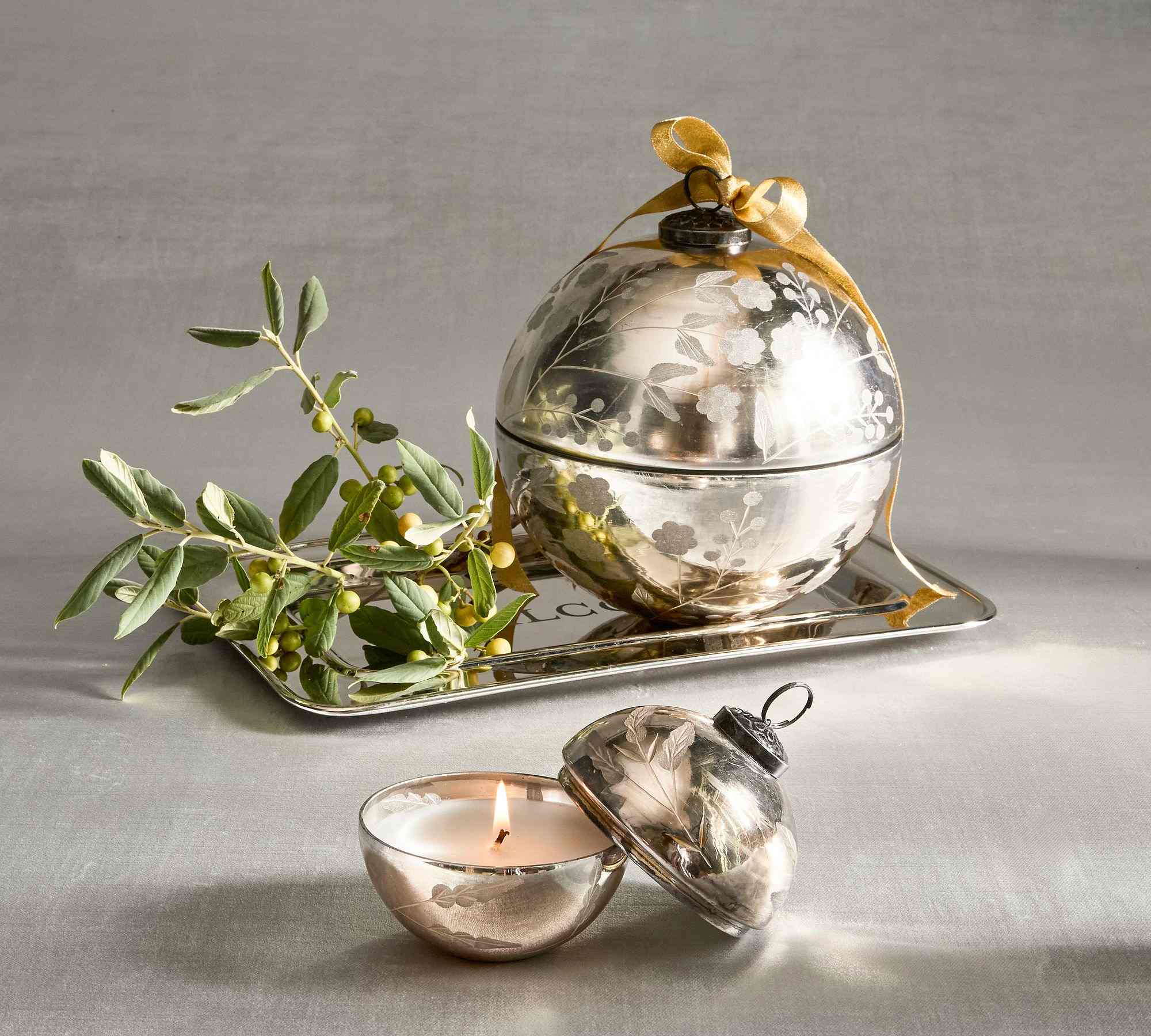 Pottery Barn | Ornament Shaped Scented Candles