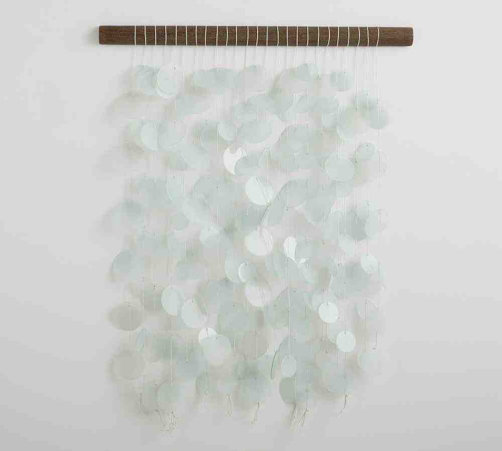 Frosted Seaglass Hanging Wall Art, 36"x46"