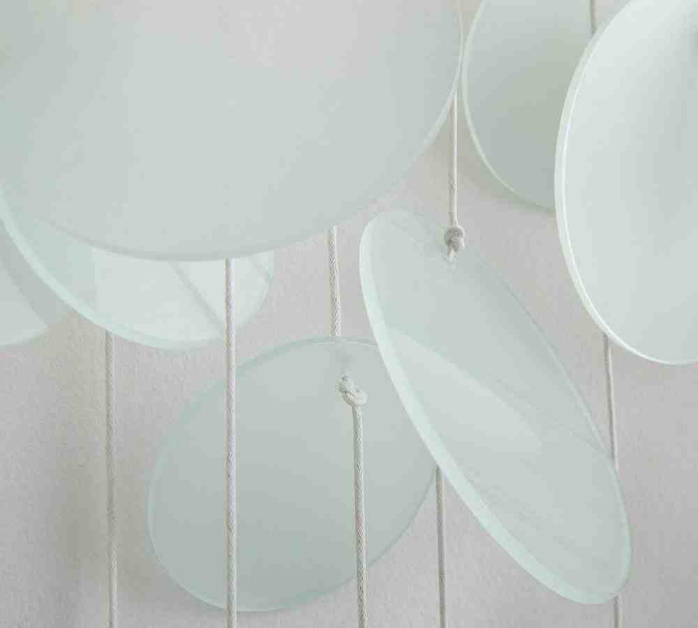 Frosted Seaglass Hanging Wall Art, 36"x46"