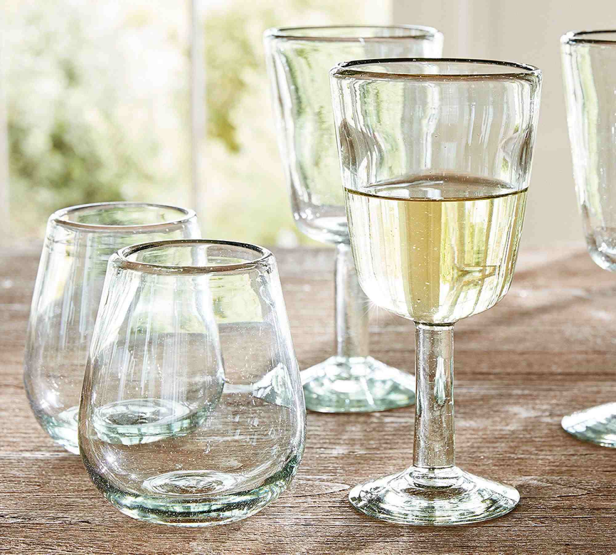 Santino Handcrafted Recycled Wine Glasses
