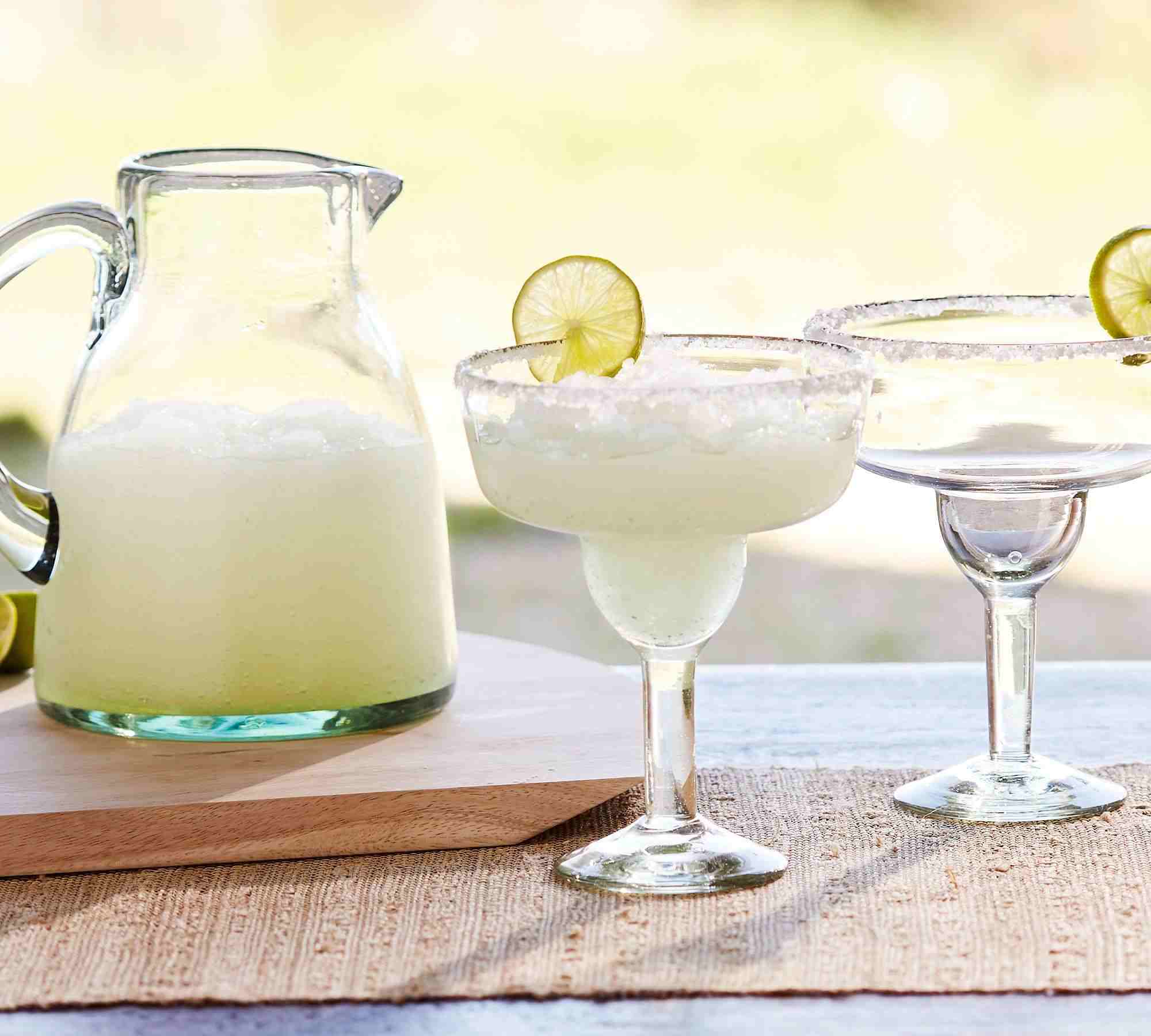 Santino Handcrafted Recycled Margarita Glasses