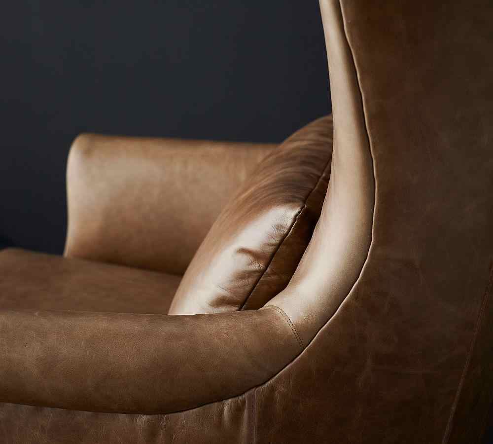 Champlain Wingback Leather Armchair