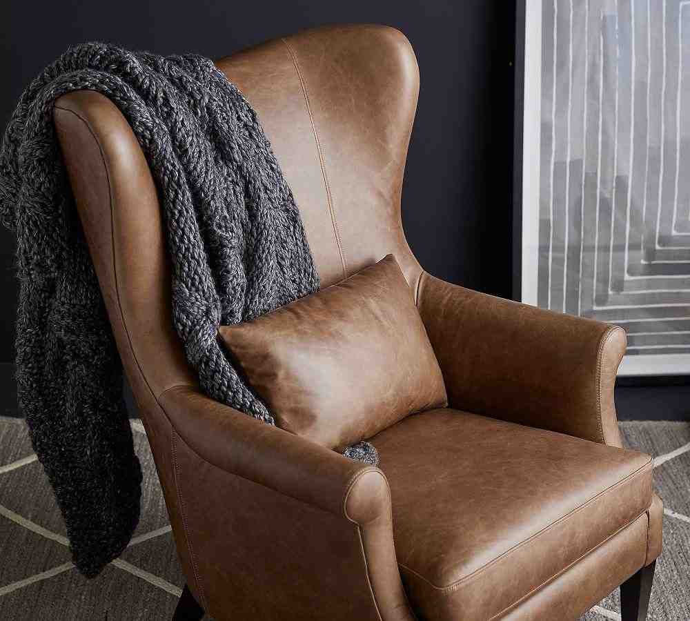 Champlain Wingback Leather Armchair