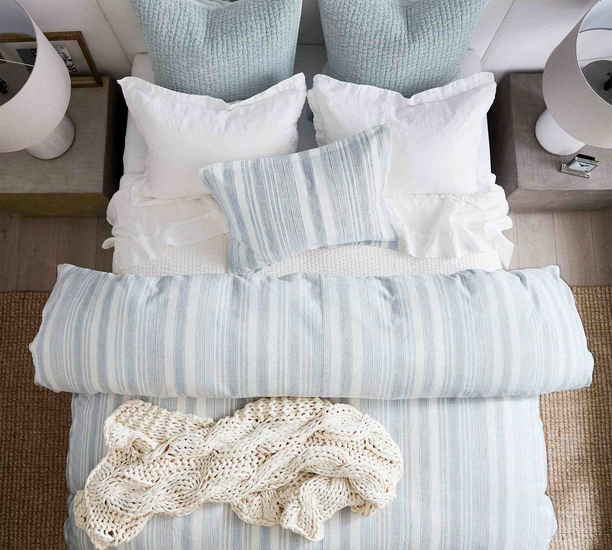 Hawthorn Striped Cotton Duvet Cover