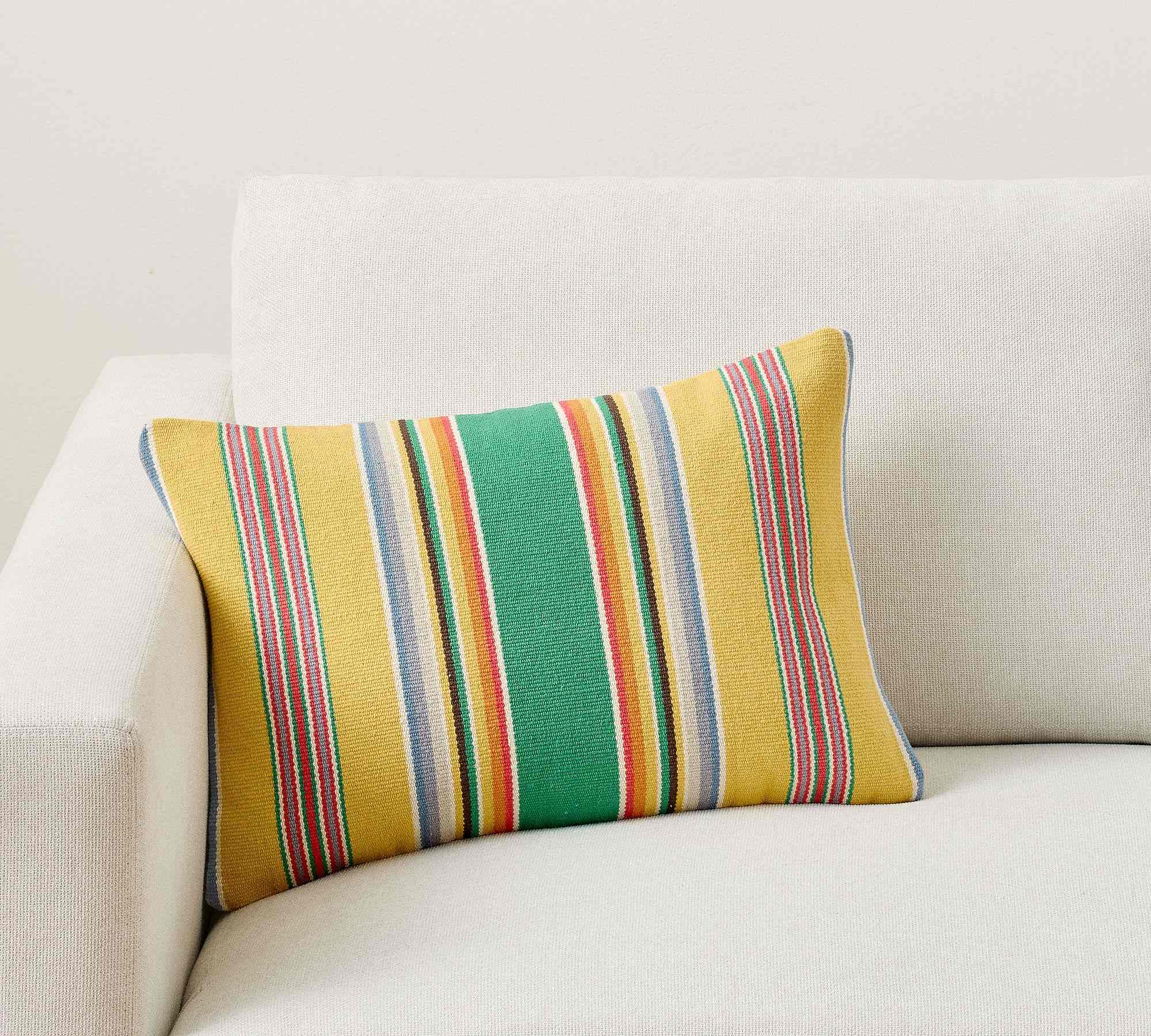 Rockport Striped Woven Lumbar Pillow