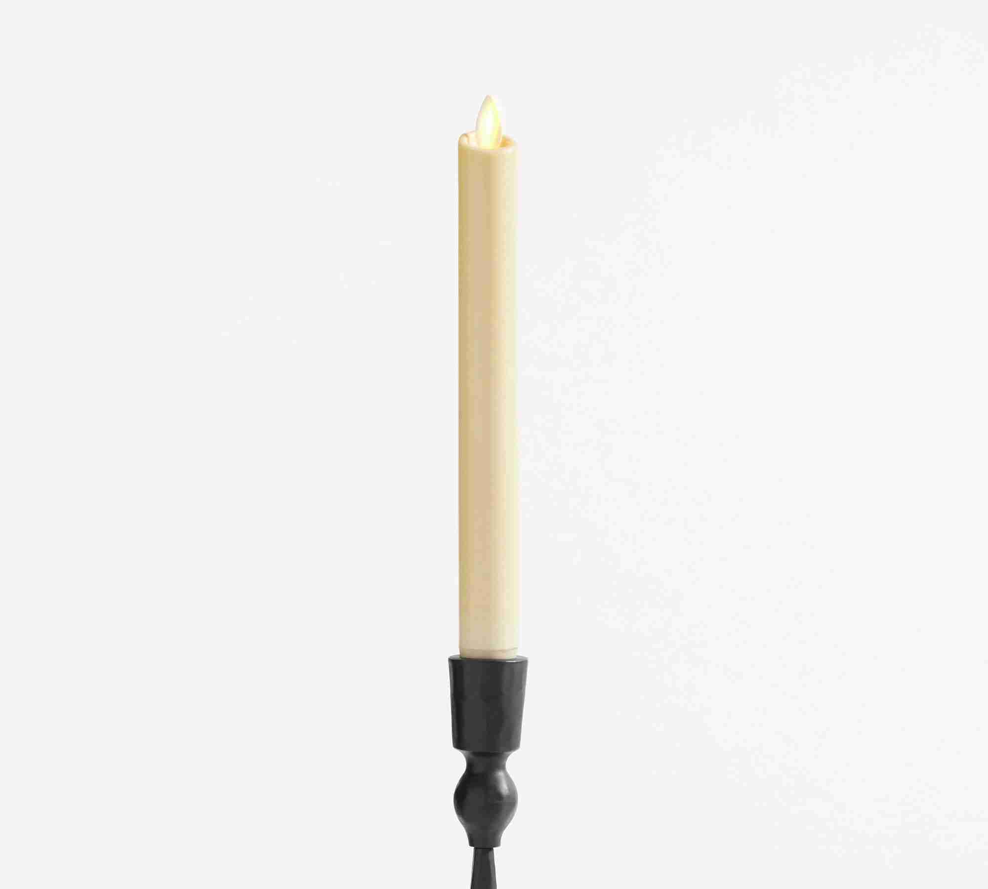 Premium Flickering Flameless Wax Taper Candle