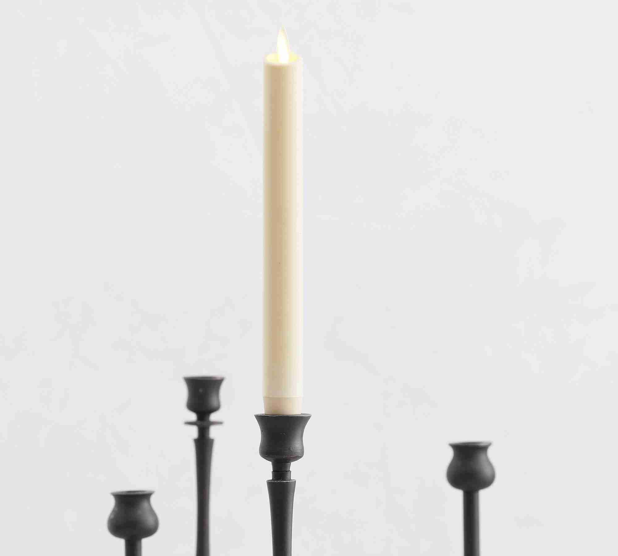 Premium Flickering Flameless Wax Taper Candle