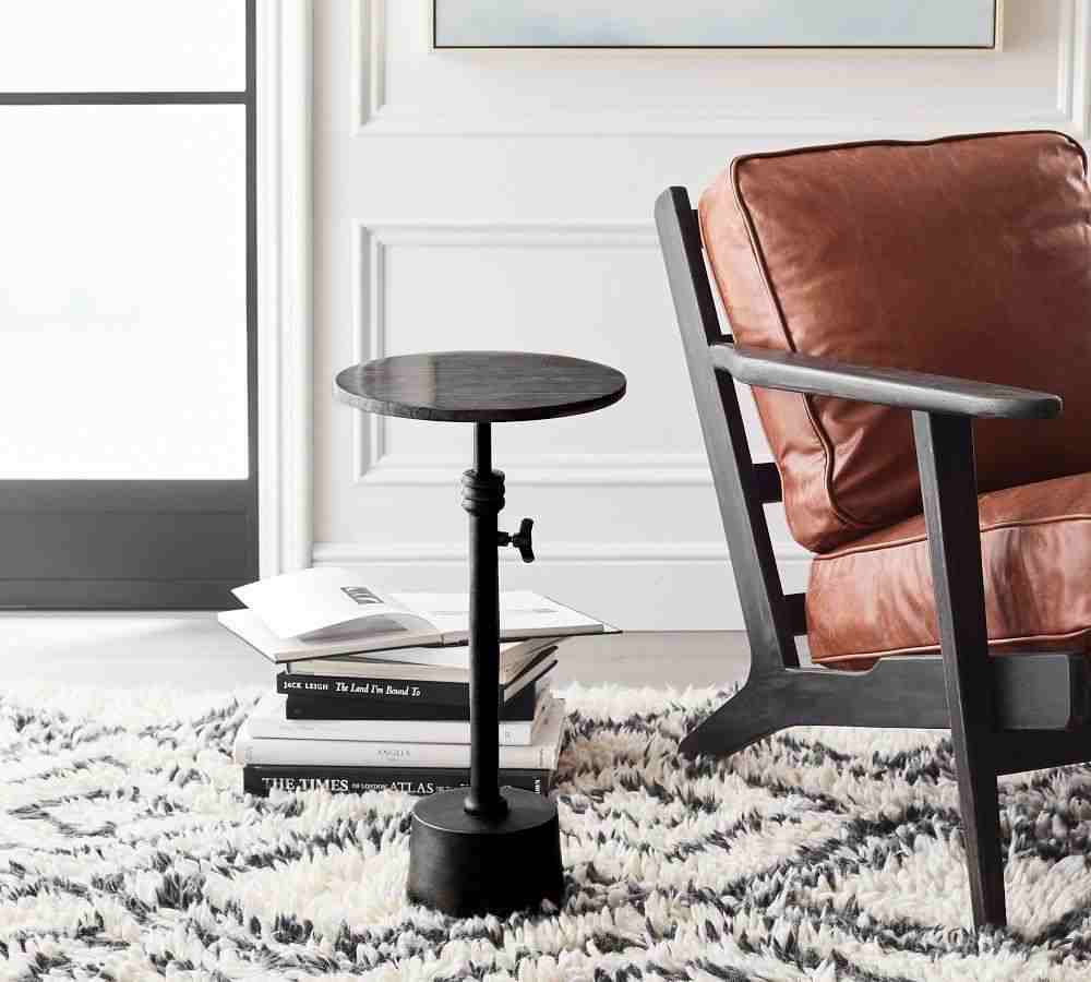 Melvin 12Inches Marble Adjustable Accent Table