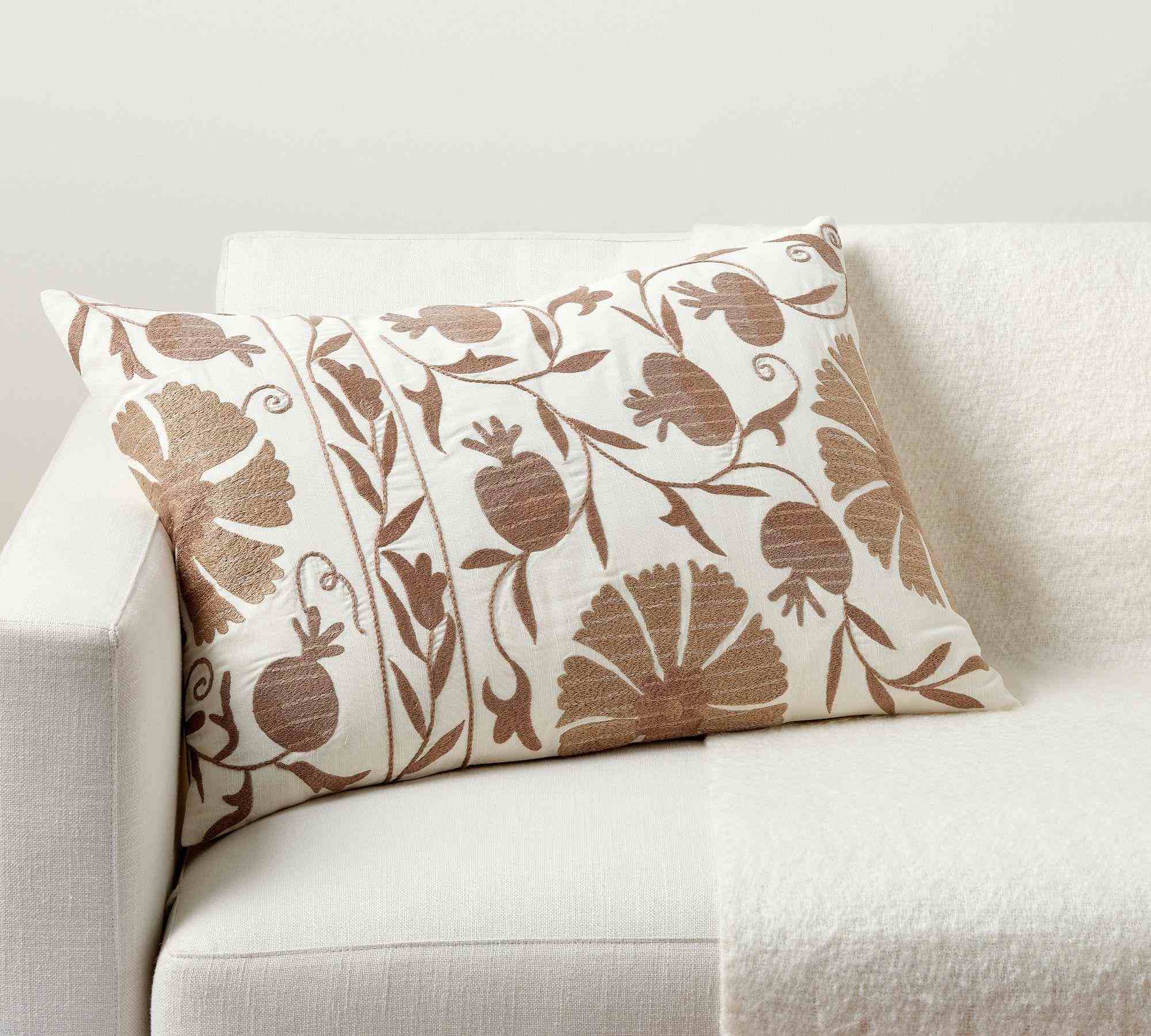 Montrose Suzani Embroidered Lumbar Pillow