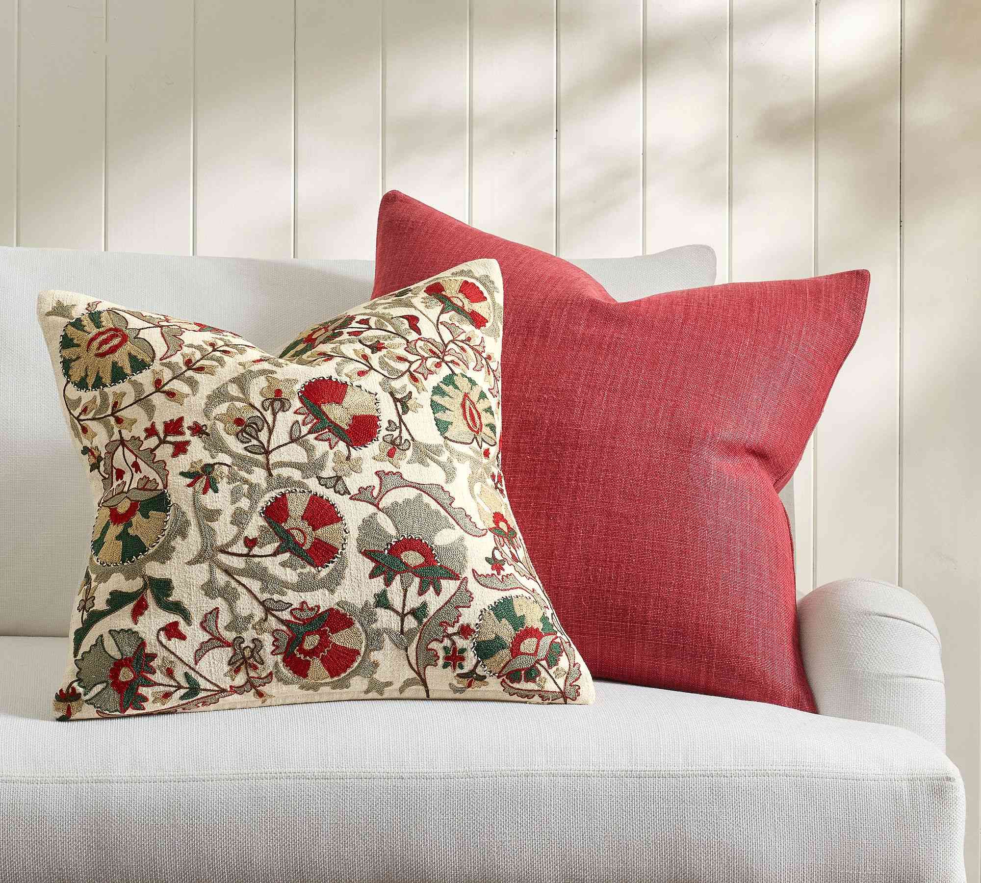 Pottery Barn | Suzani Fleur Embroidered Pillow Cover