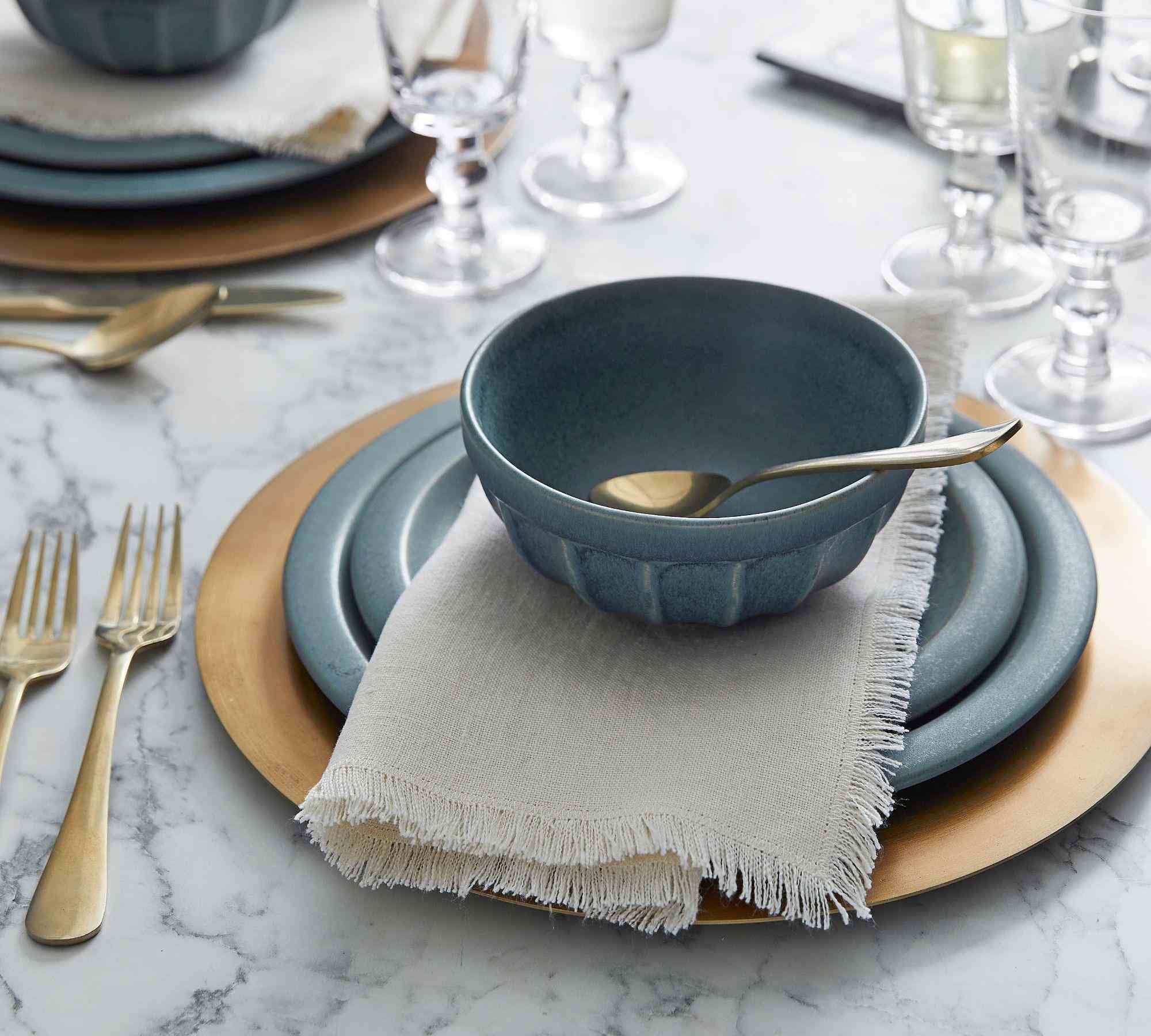 Frayed Oversized Linen Napkins - Set of 4