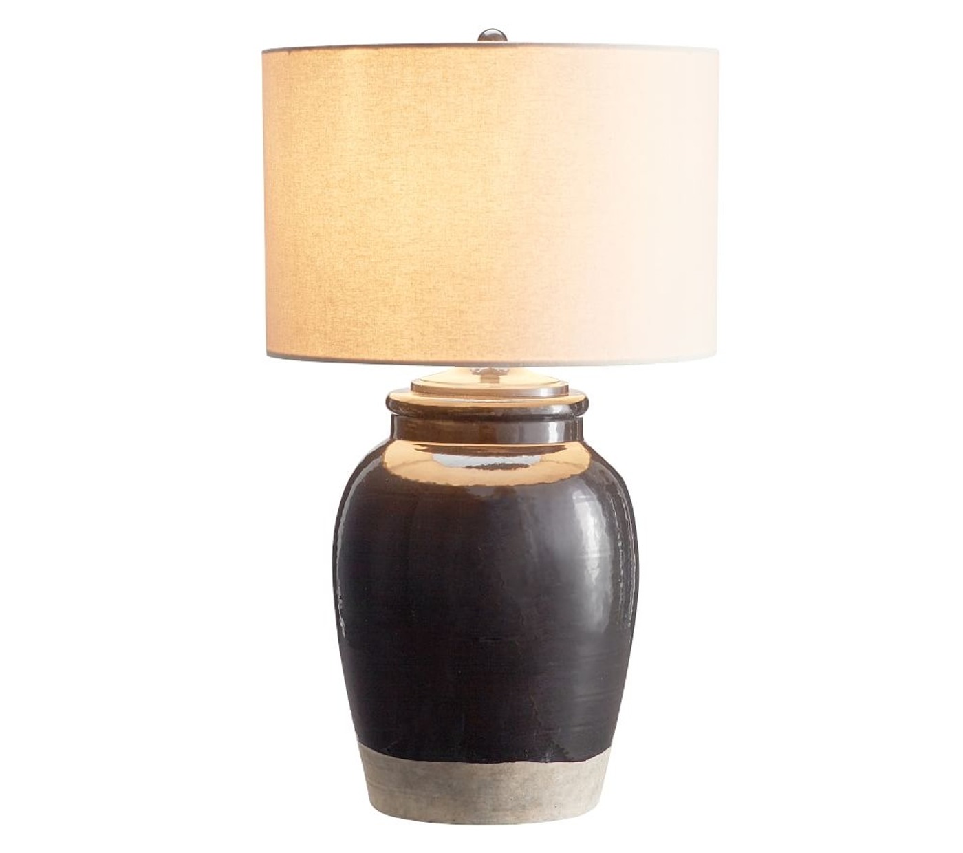 Miller Ceramic Table Lamp, Black: Base Only