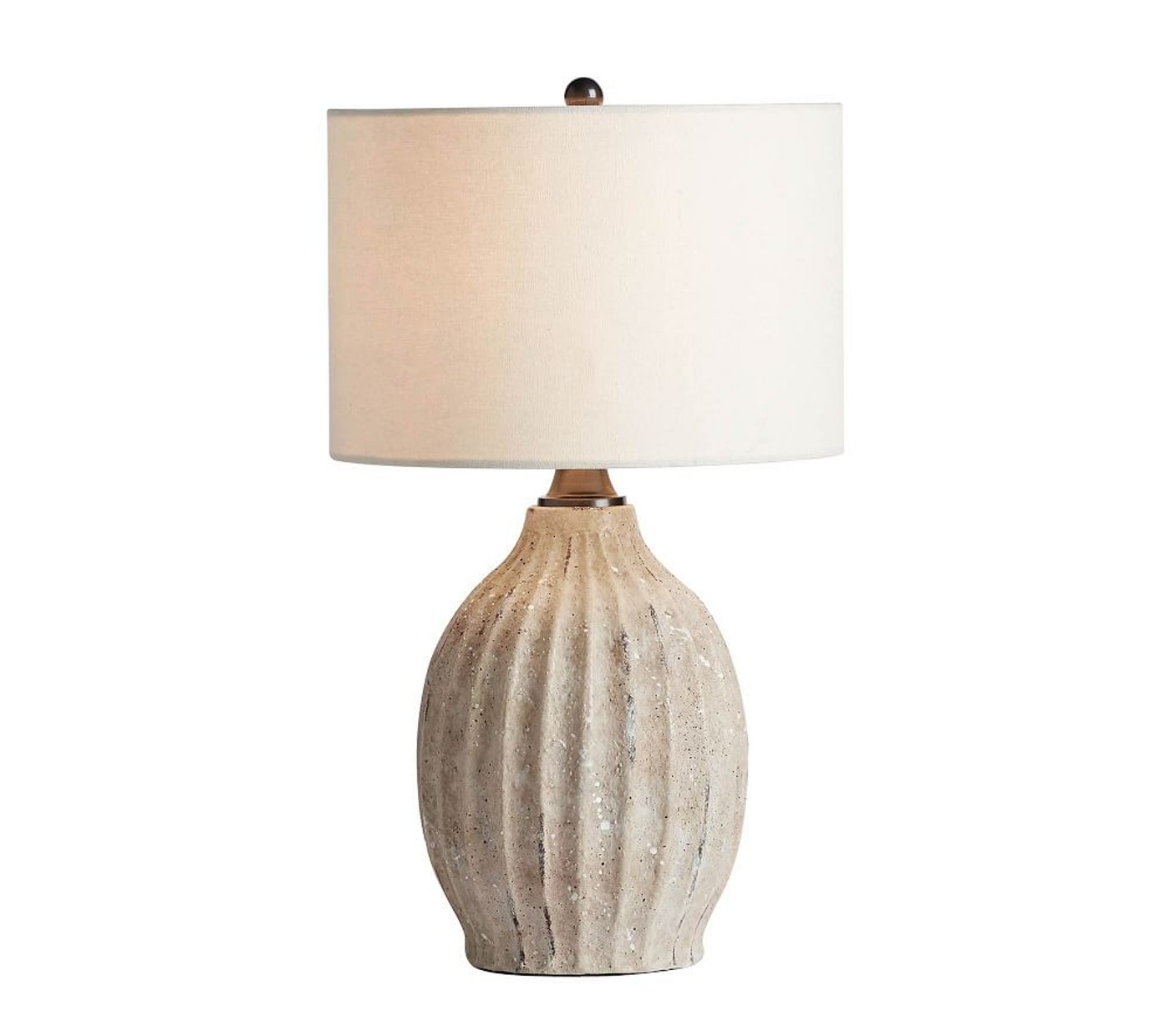 Anders Terra Cotta Table Lamp, Rustic White: Base Only