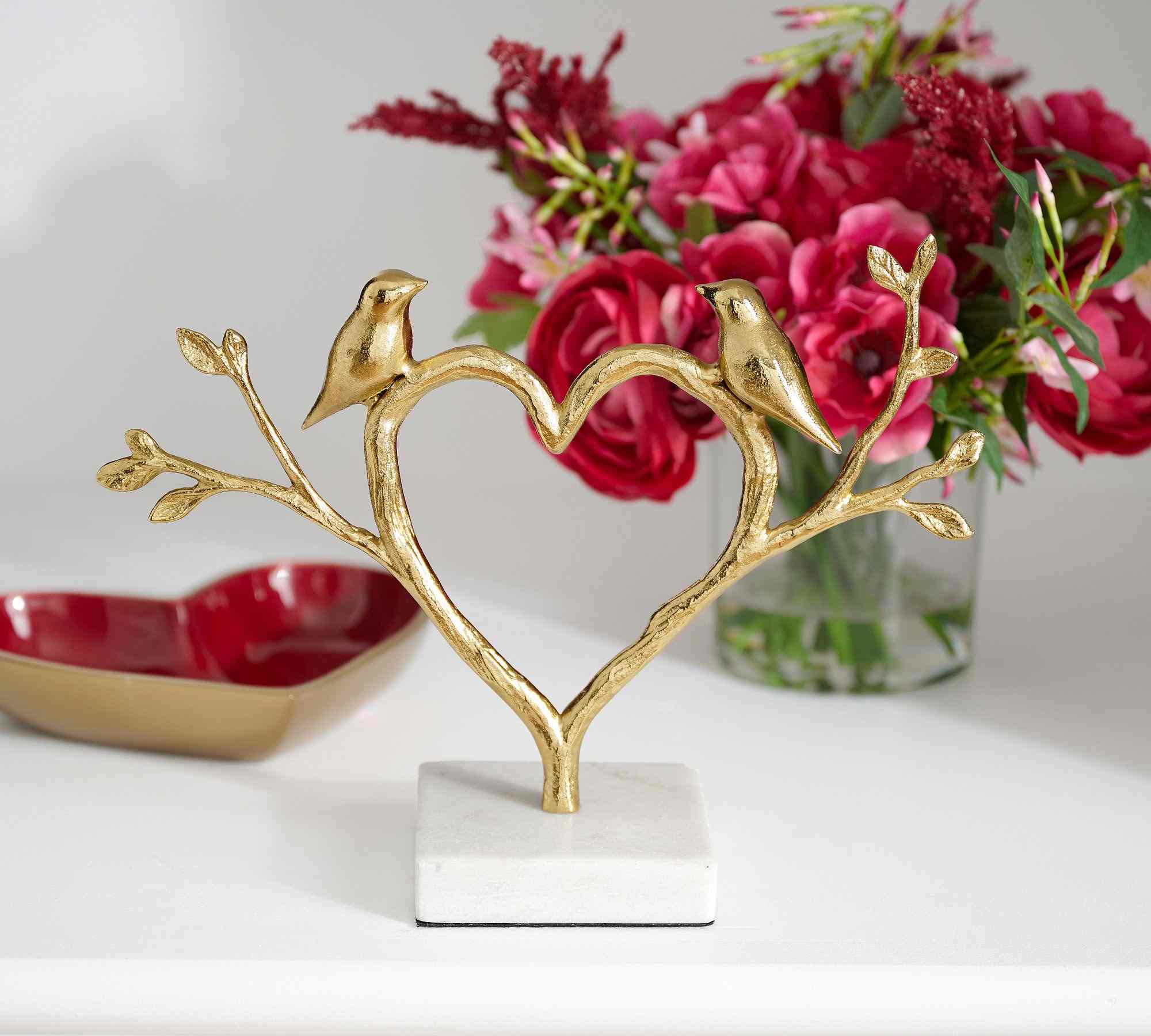 Pottery Barn | Brass Bird Heart Object