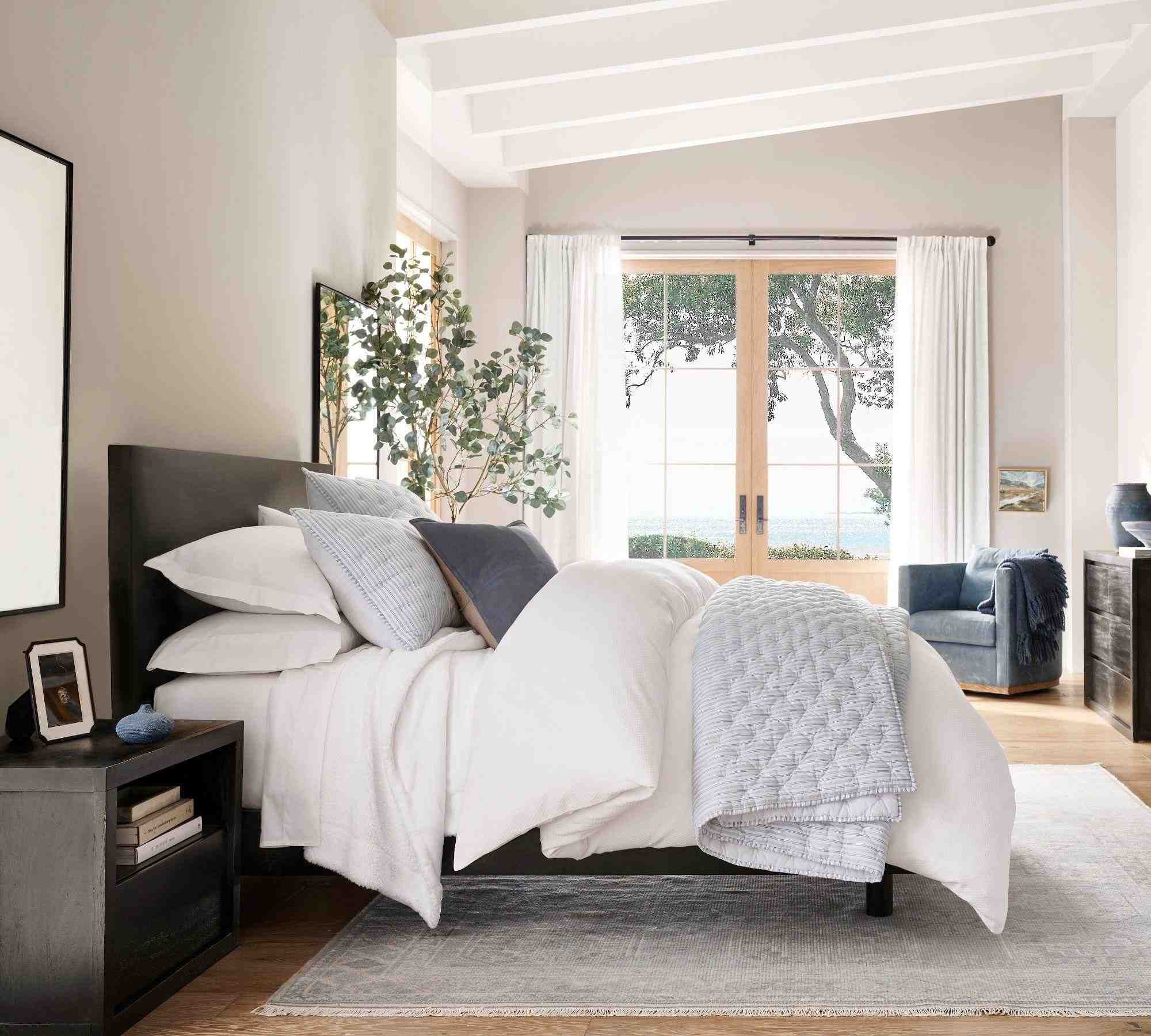 Wright Textured Organic Duvet Cover