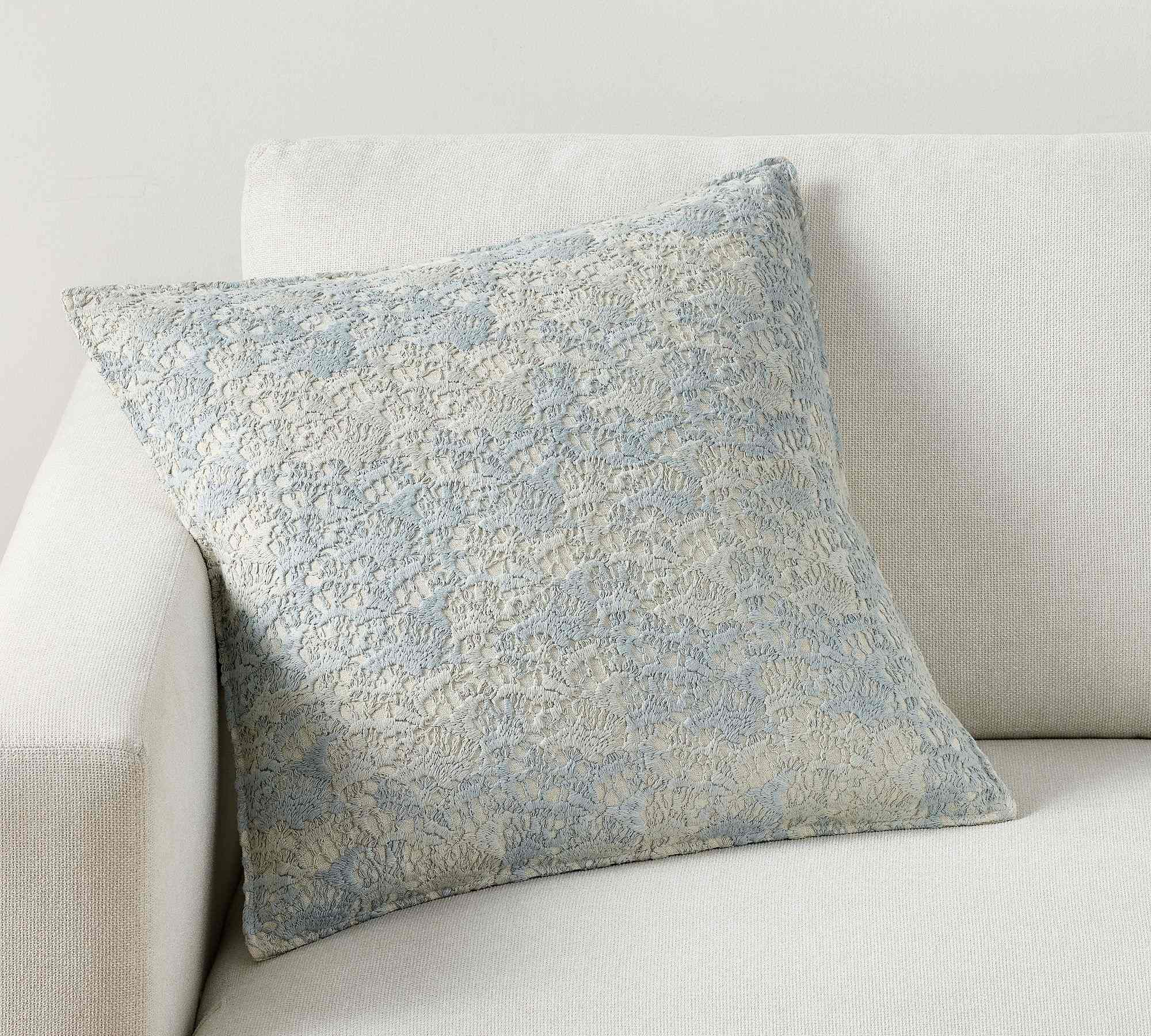 Coral Reef Embroidered Pillow
