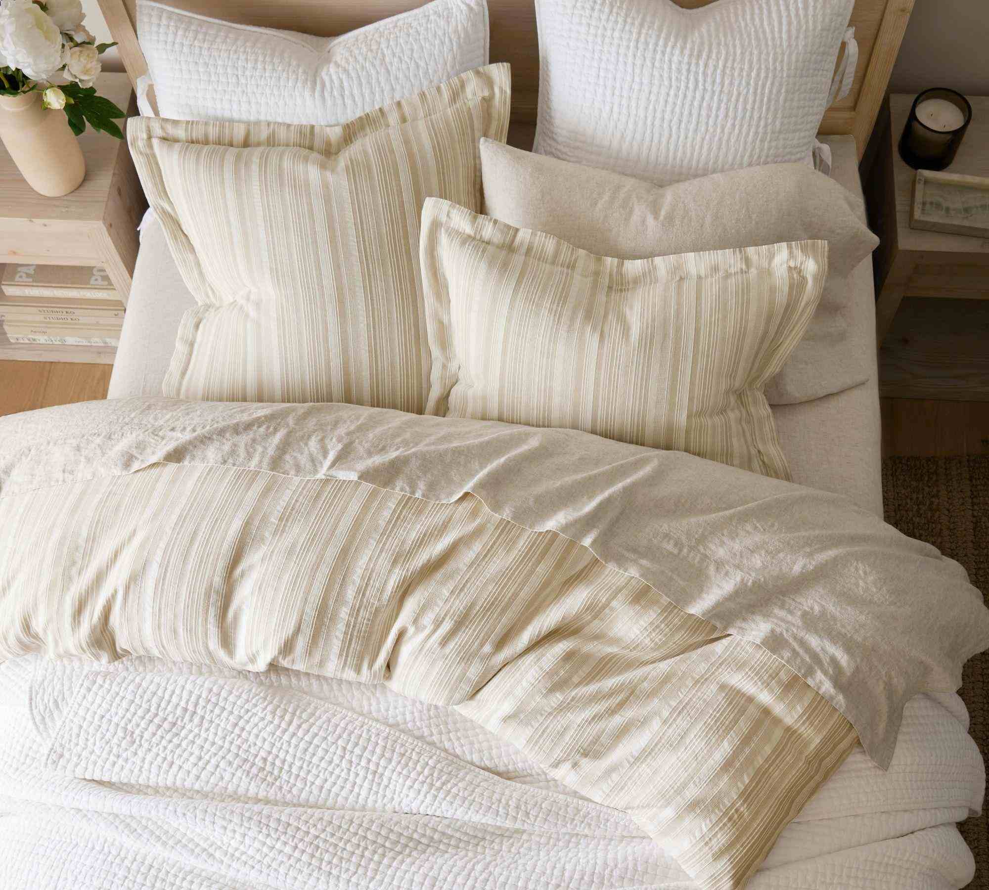 Beckett Yarn Dye Textured Striped Duvet Cover