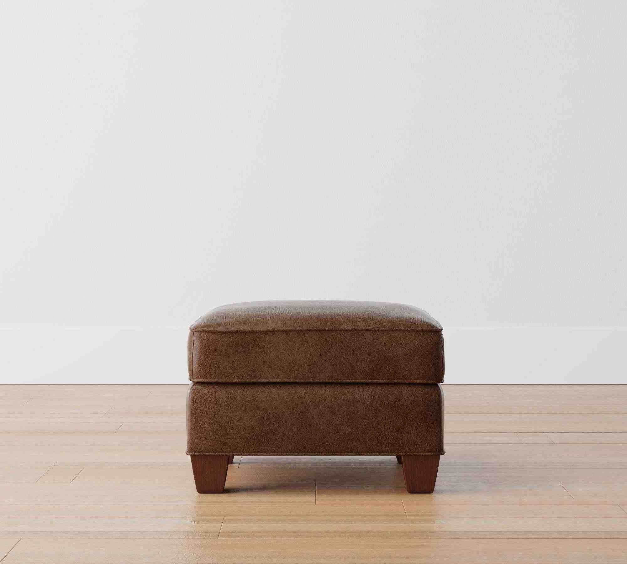 Irving Leather Storage Ottoman